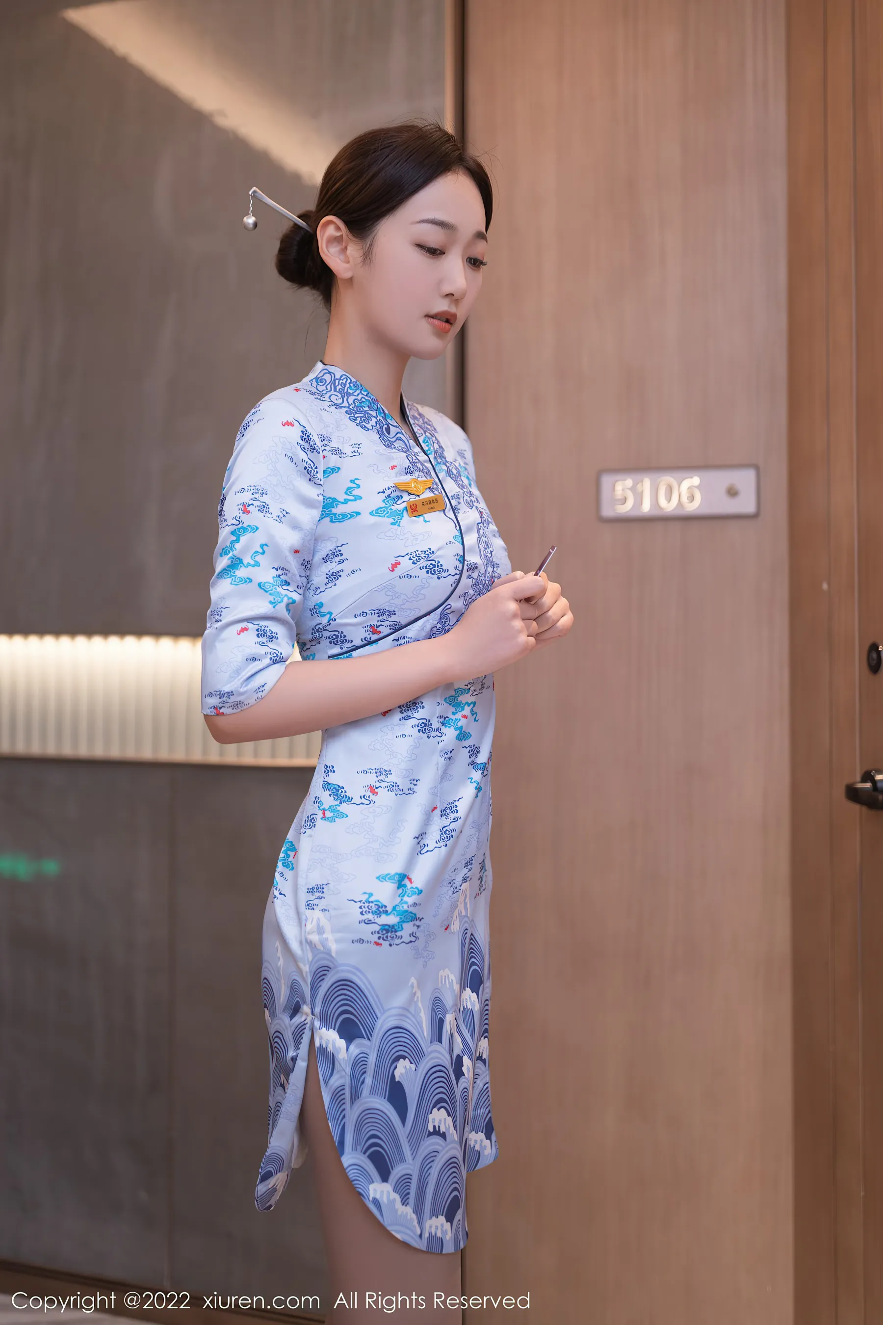  秀人网 No.4552 唐安琪 旗袍空姐写真第15张