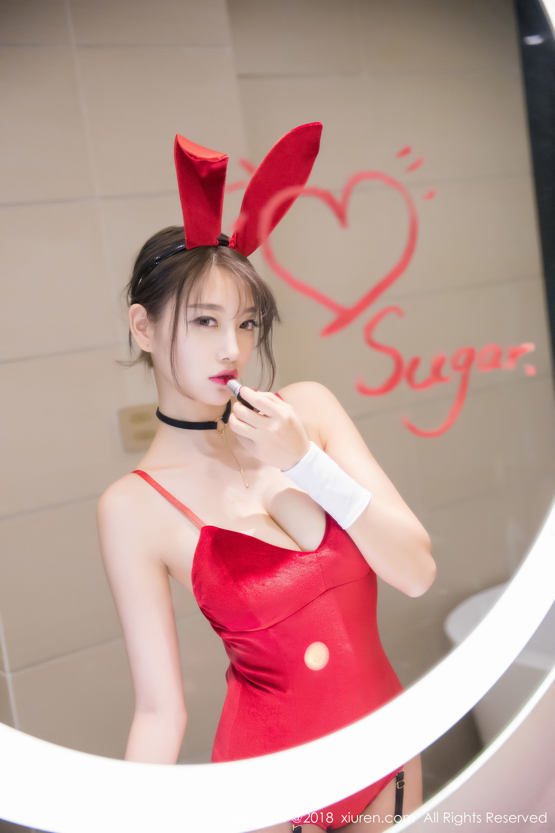 杨晨晨sugar《黑丝兔女郎+浴室湿身系列》 XiuRen 秀人网 No.1033第3张