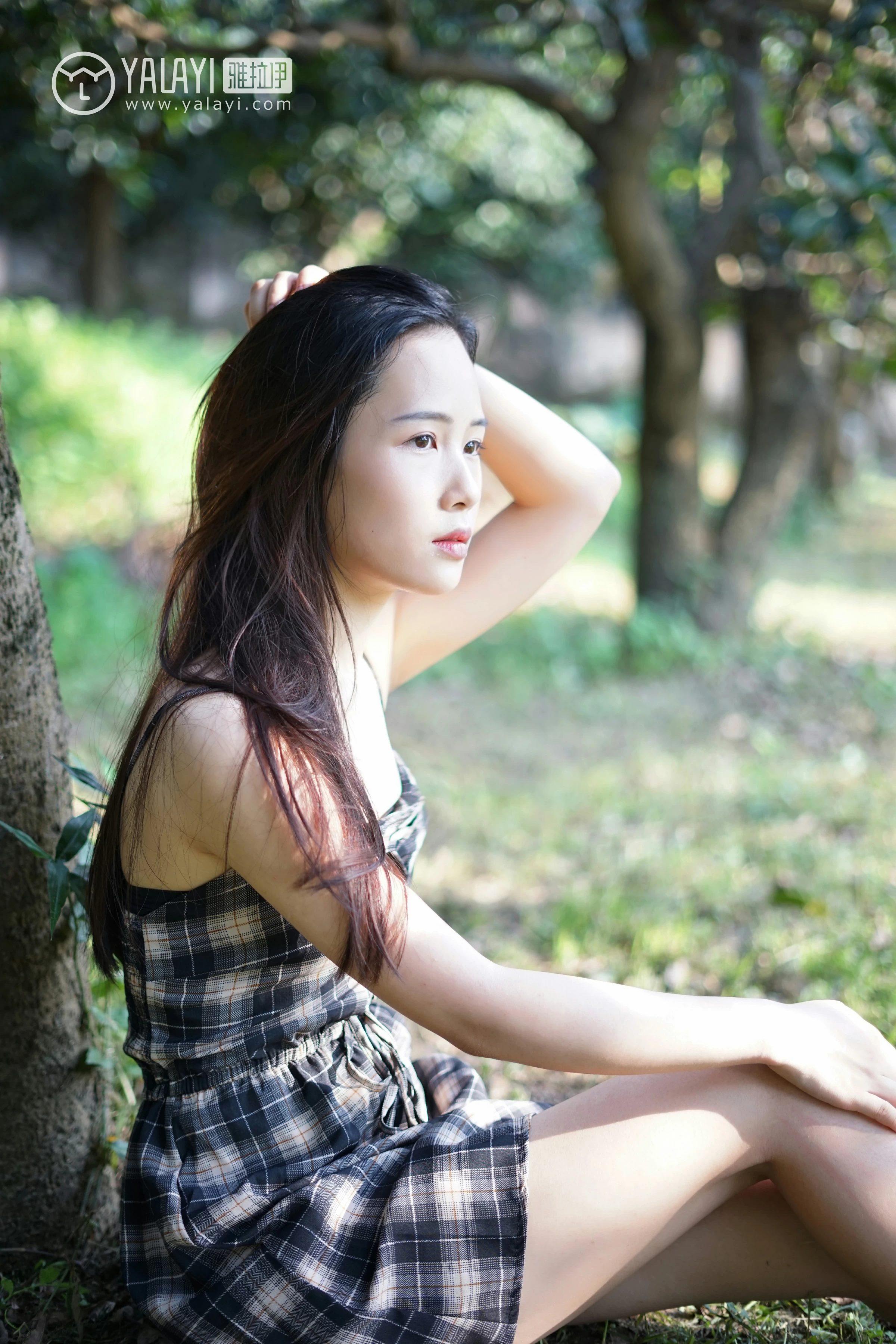 [YALAYI雅拉伊]NO.029 纯粹之心 卡柔 透视蕾丝上衣加吊带连衣裙性感私房写真集第4张