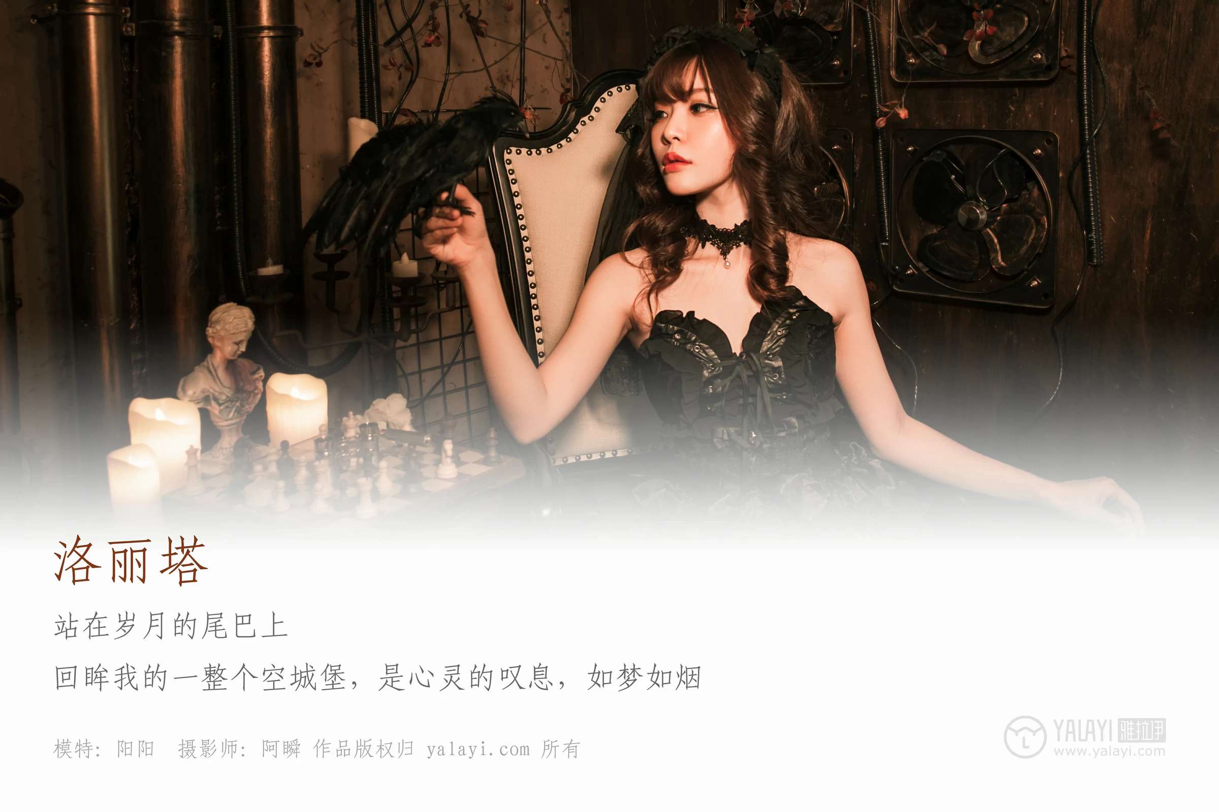 [YALAYI雅拉伊]NO.046 洛丽塔 阳阳 黑色抹胸塑身连衣裙性感私房写真集第1张