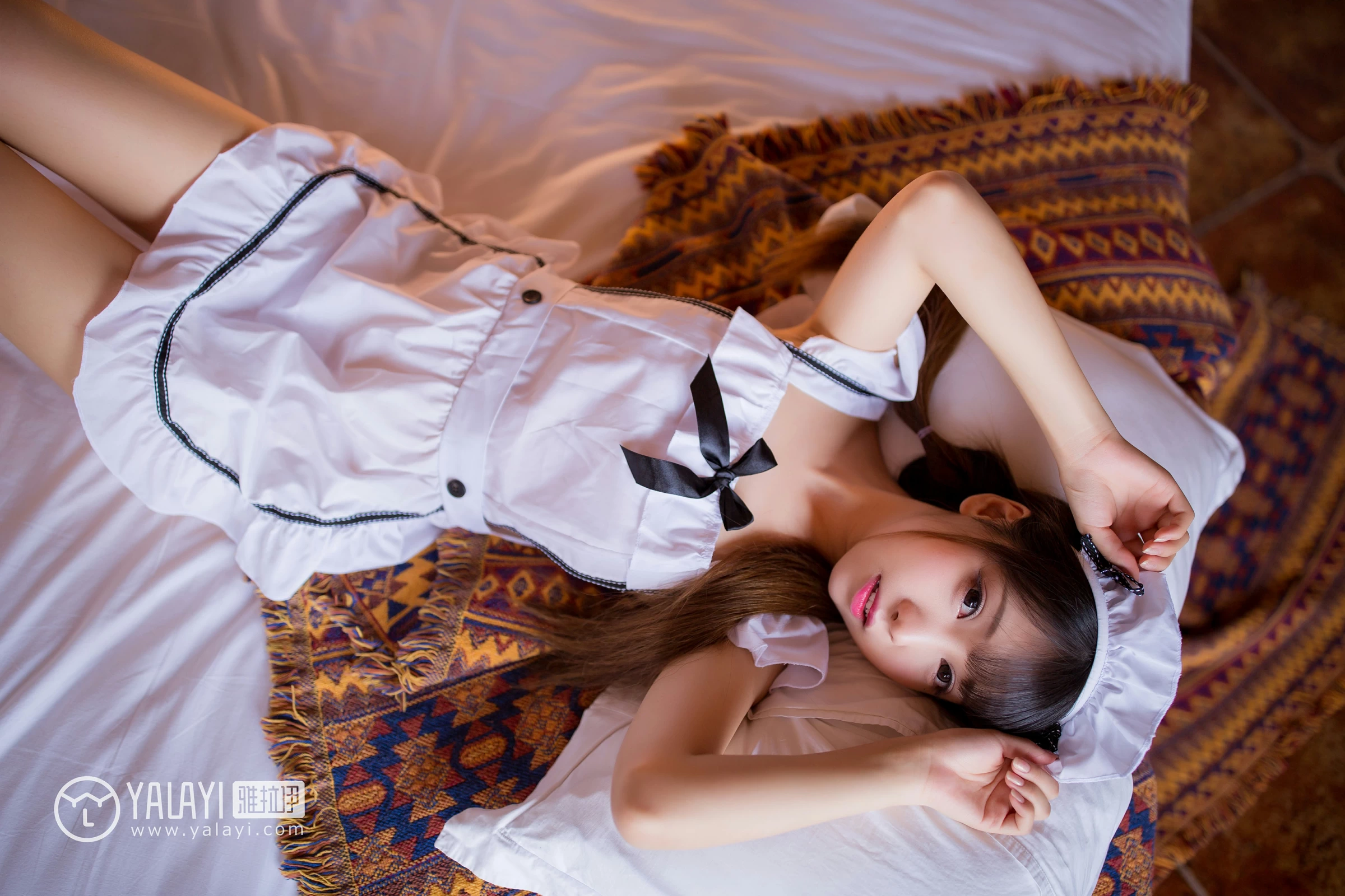 [YALAYI雅拉伊]NO.051 白精灵 水花儿 性感女仆制服与透视情趣内衣私房写真集第10张