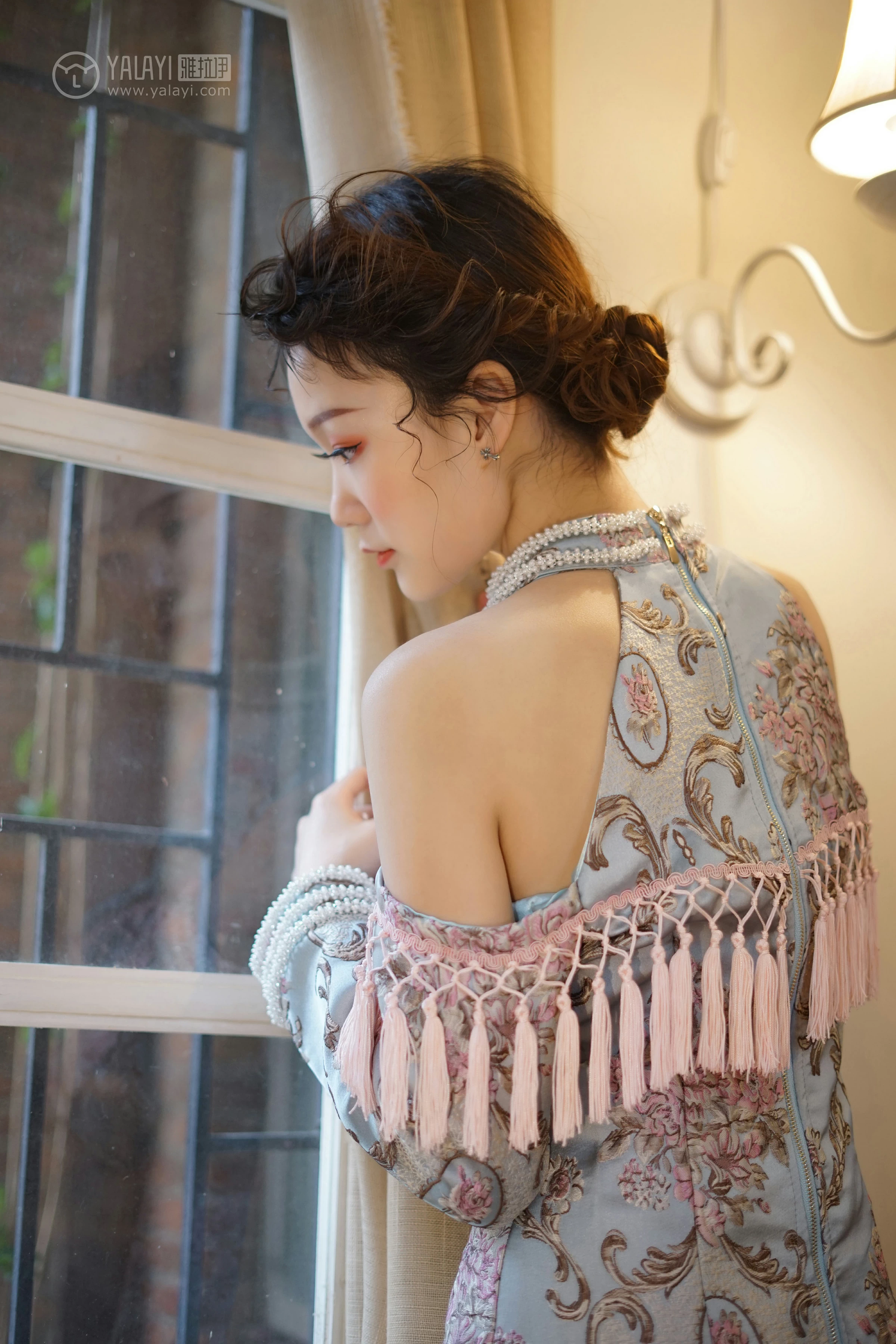 [YALAYI雅拉伊]NO.155 等2 奥莉 吊脖连衣裙 优雅端庄私房写真集第8张