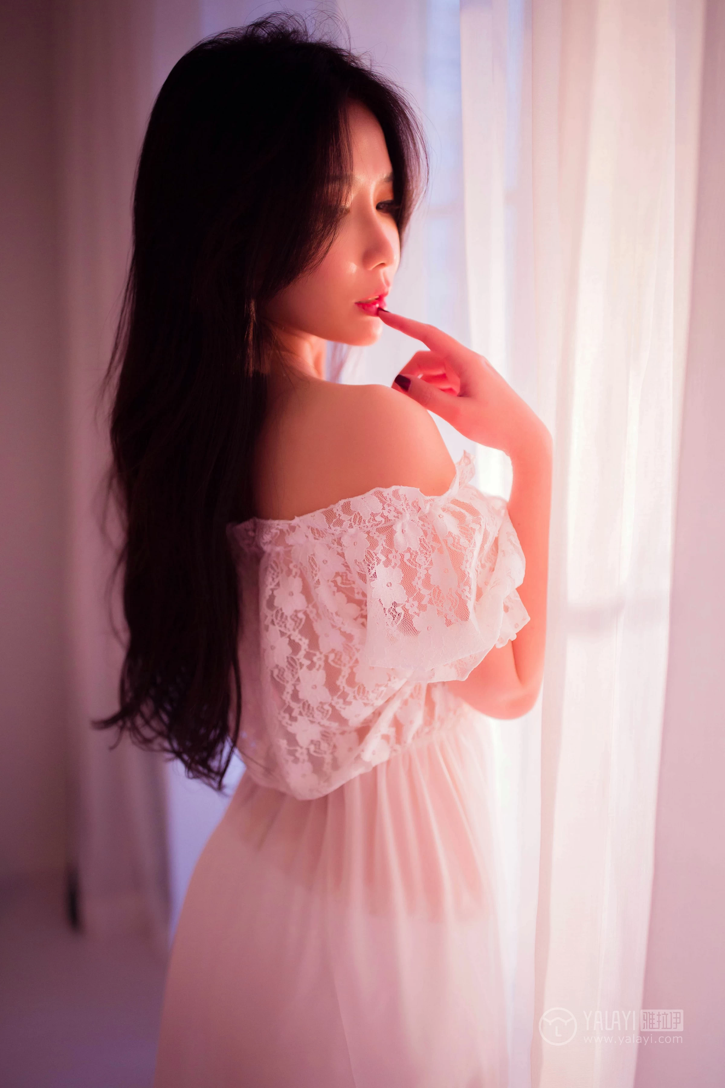 [YALAYI雅拉伊]No.182 温柔香 雪梨姬 白色透视情趣内衣裙性感私房写真集第14张