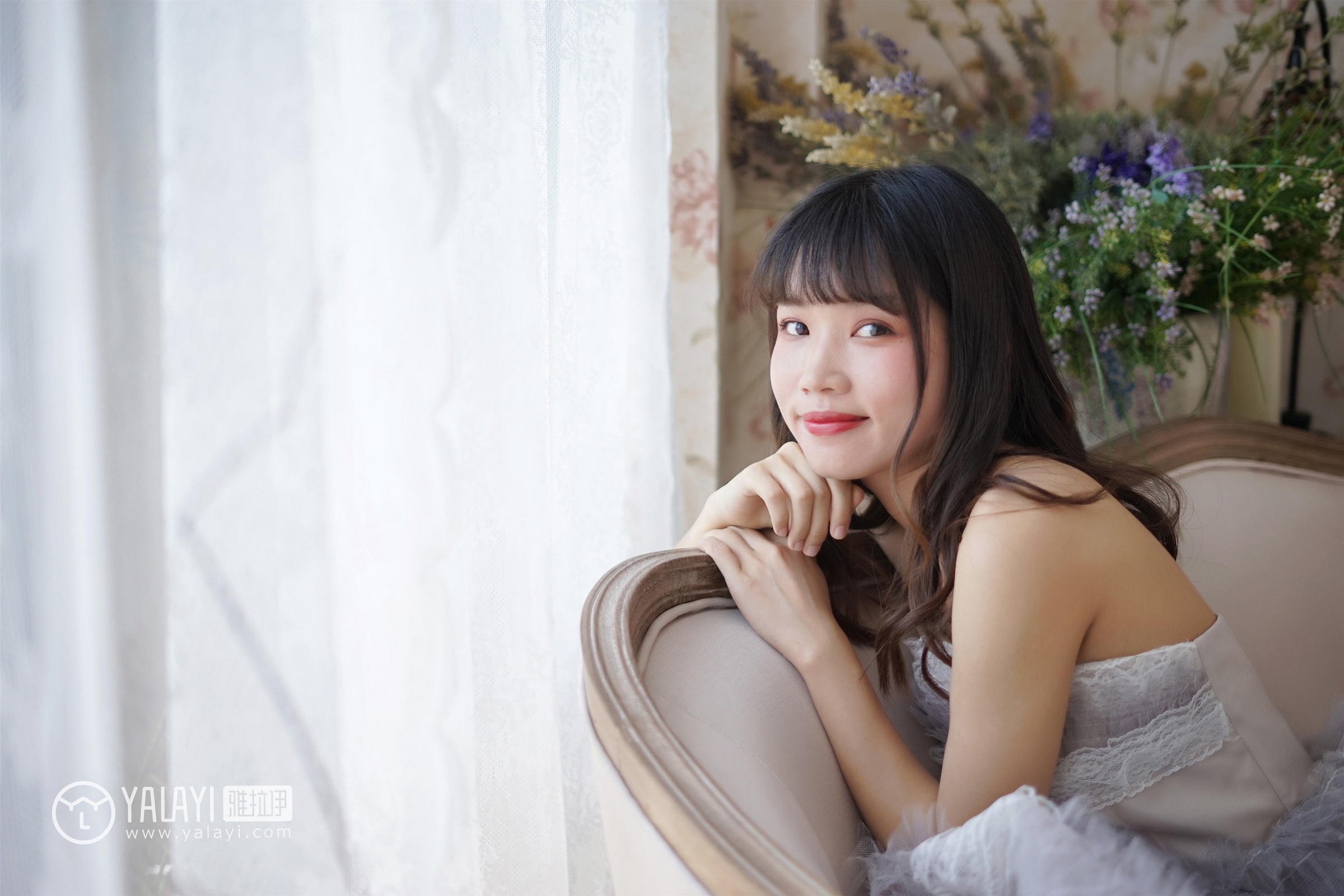 [YALAYI雅拉伊]NO.003 小公主的薄纱裙 公主小兔子 白色透视抹胸连衣裙性感私房写真集第2张