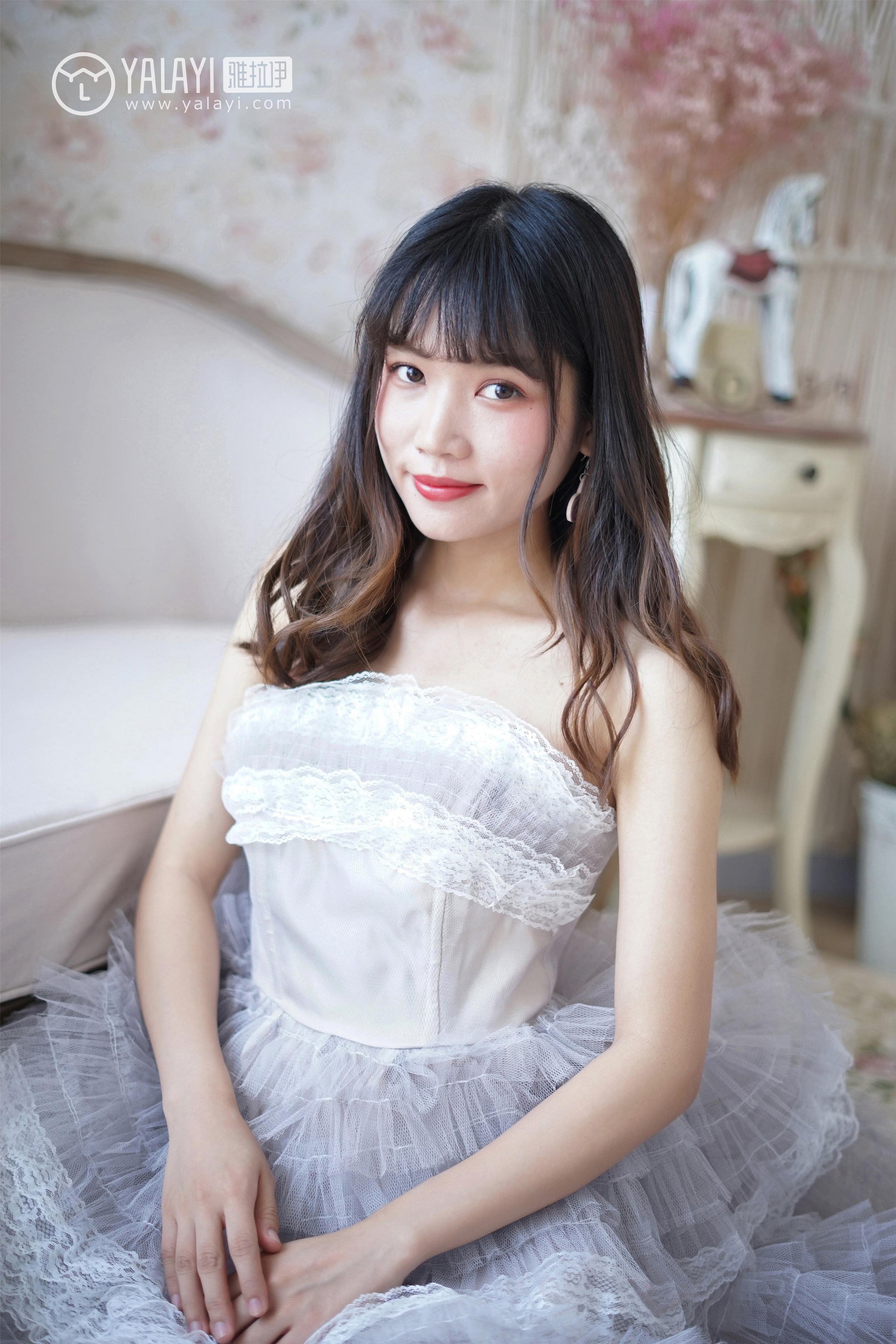 [YALAYI雅拉伊]NO.003 小公主的薄纱裙 公主小兔子 白色透视抹胸连衣裙性感私房写真集第9张