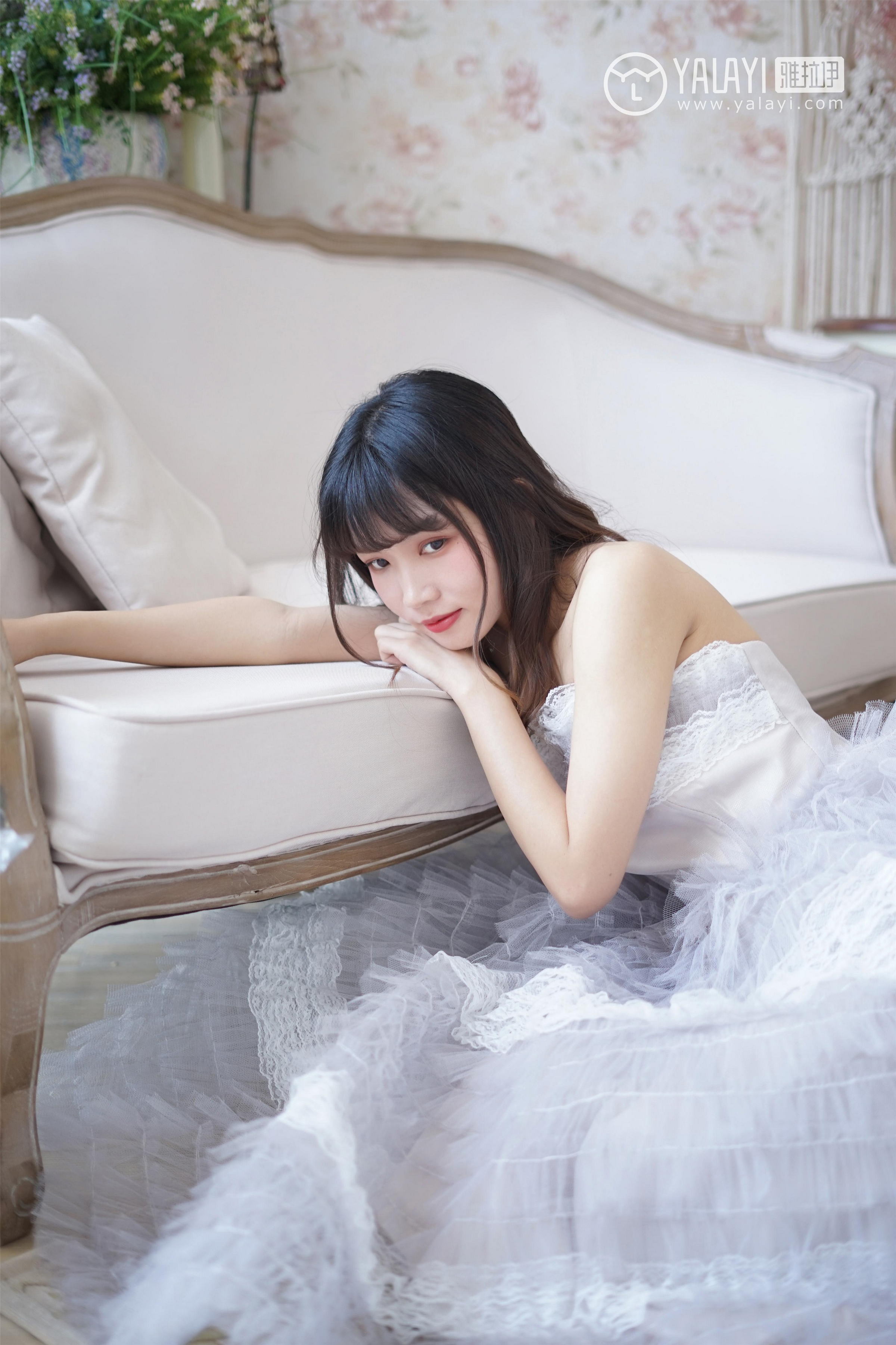 [YALAYI雅拉伊]NO.003 小公主的薄纱裙 公主小兔子 白色透视抹胸连衣裙性感私房写真集第10张