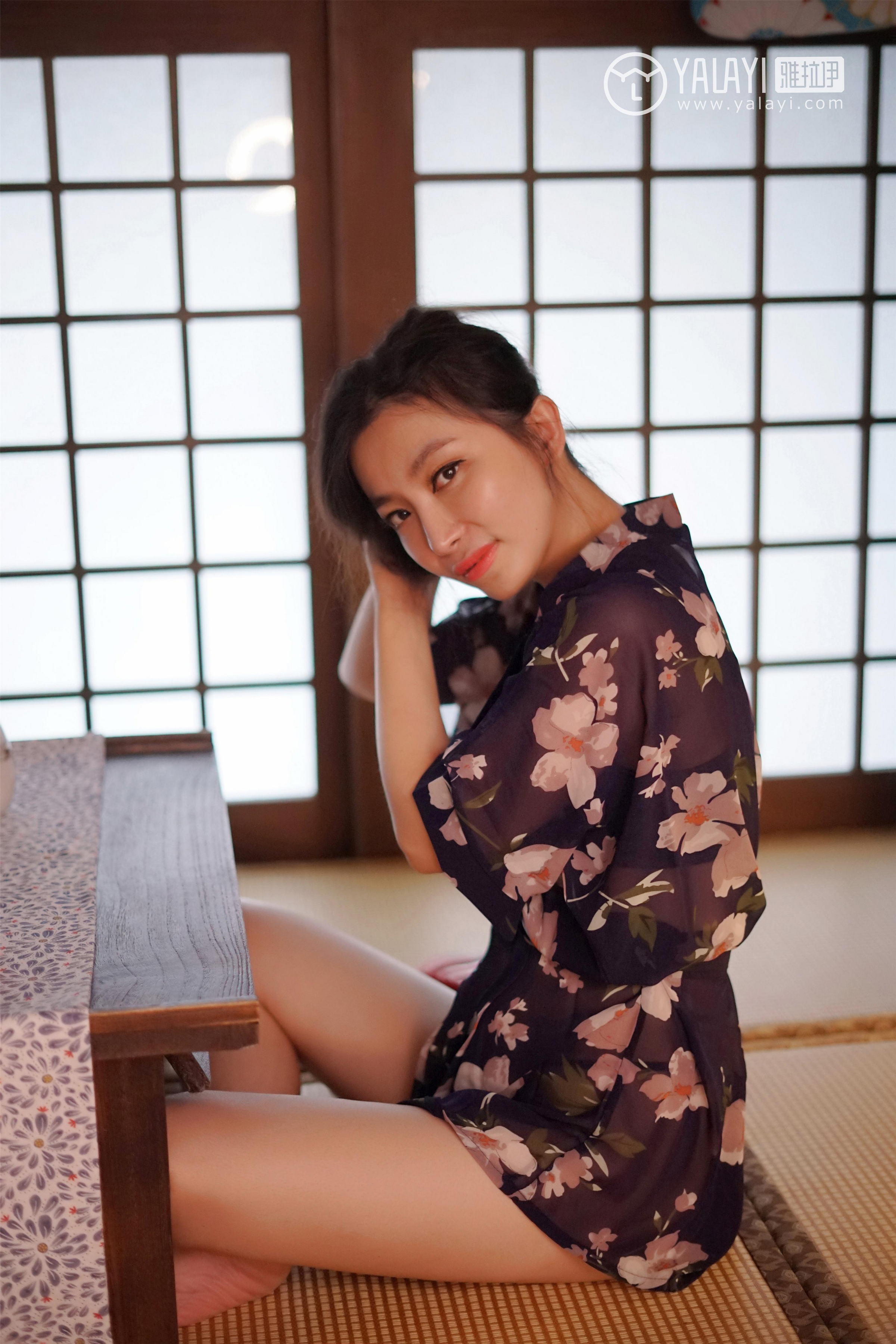 [YALAYI雅拉伊]NO.016 和服之韵 沈紫云 黑色透视和服性感私房写真集第4张
