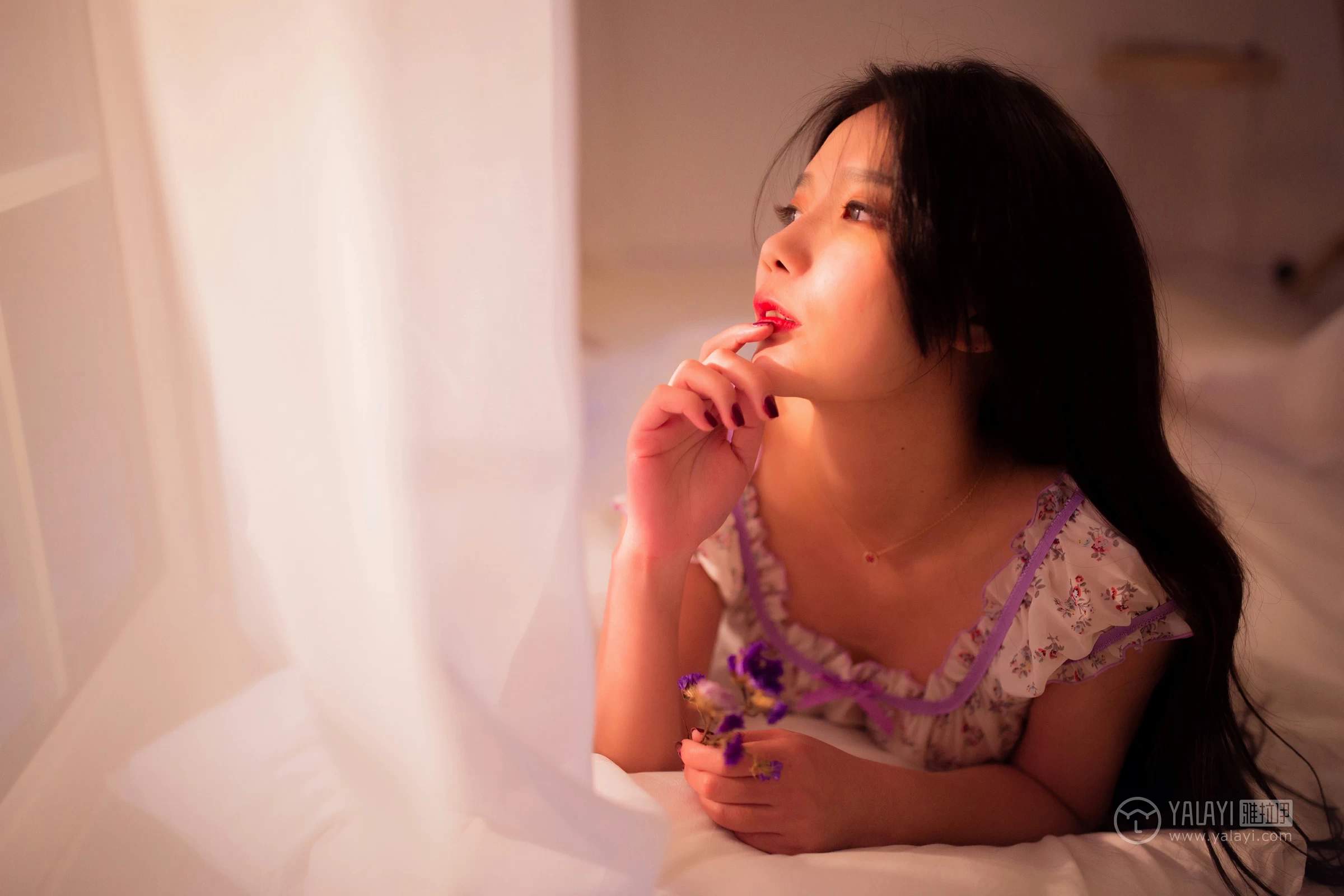 [YALAYI雅拉伊]No.199 花儿小姐 雪梨姬 白色透视情趣内衣性感私房写真集第10张