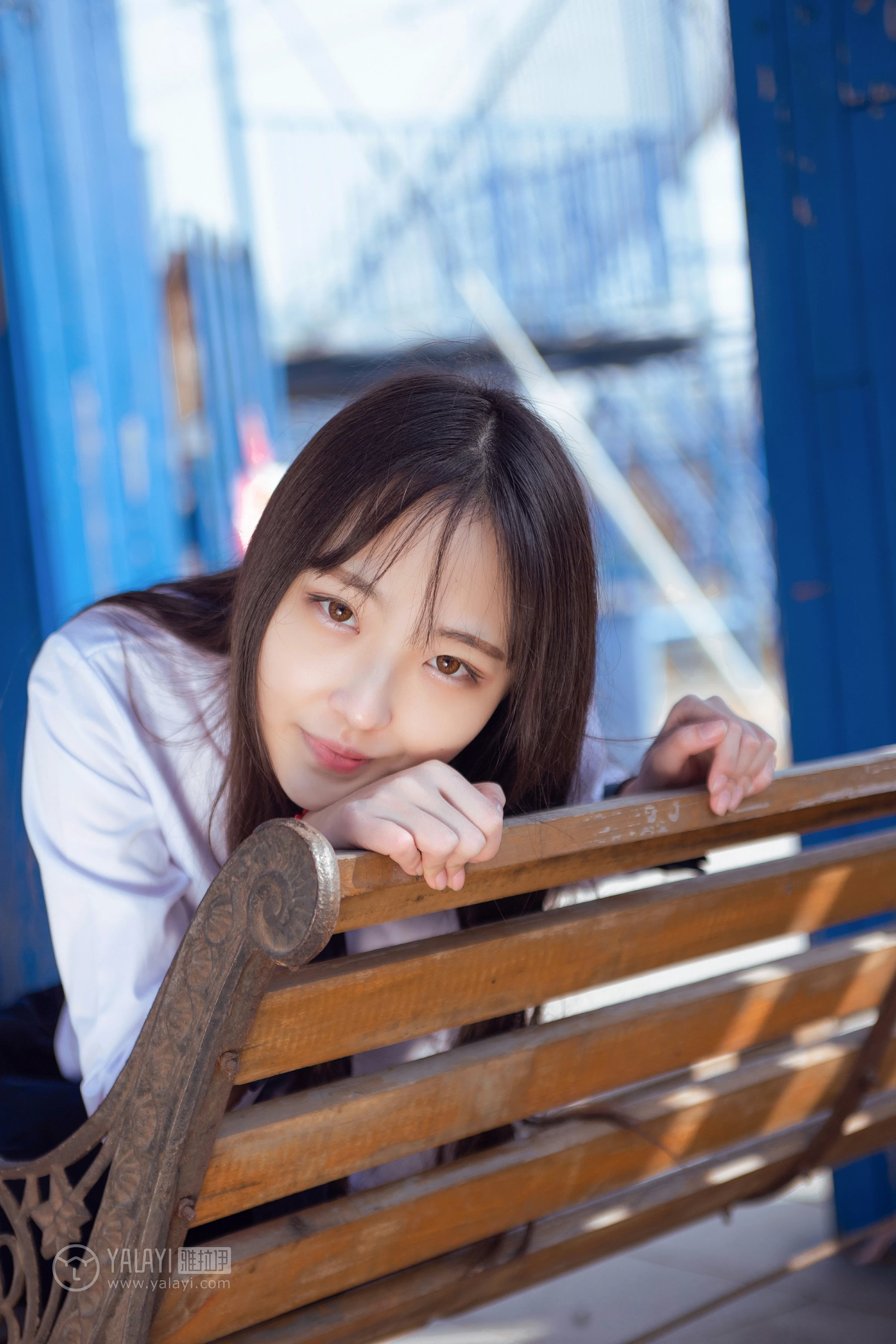 [YALAYI雅拉伊]No.229 小清新 文慧慧 日本高中女生制服与短裙加黑色丝袜美腿性感私房写真集第11张