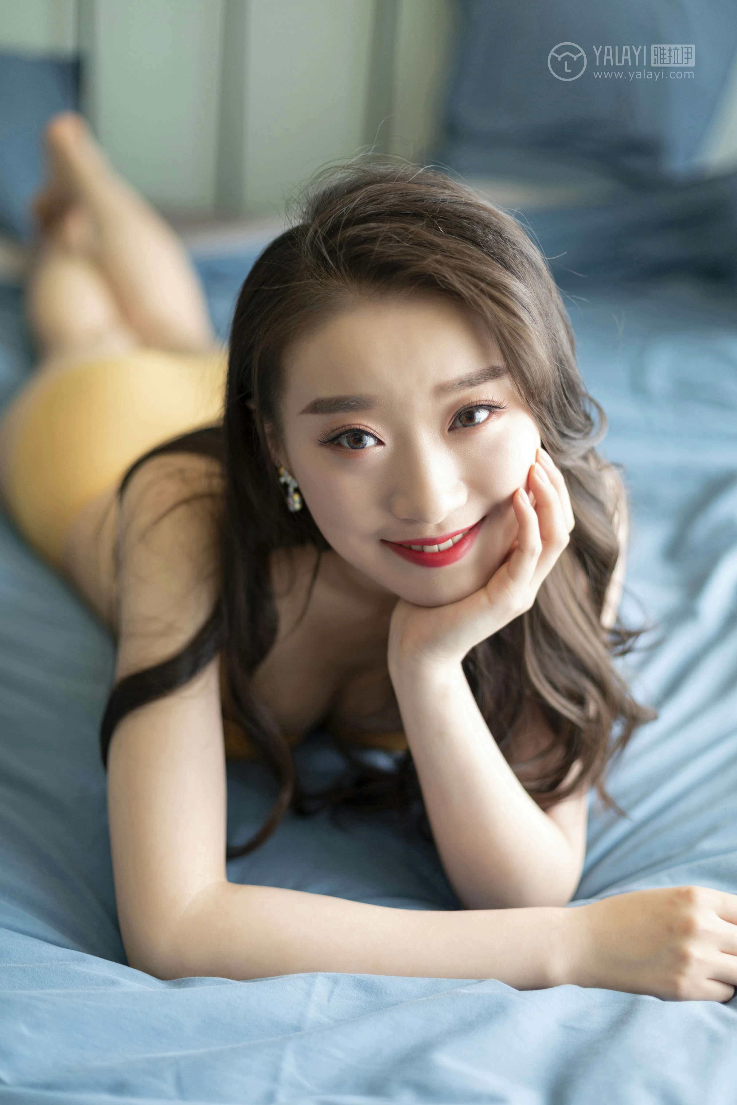 [YALAYI雅拉伊]No.290 娇艳欲滴 心怡 橙色蕾丝内衣性感私房写真集第5张