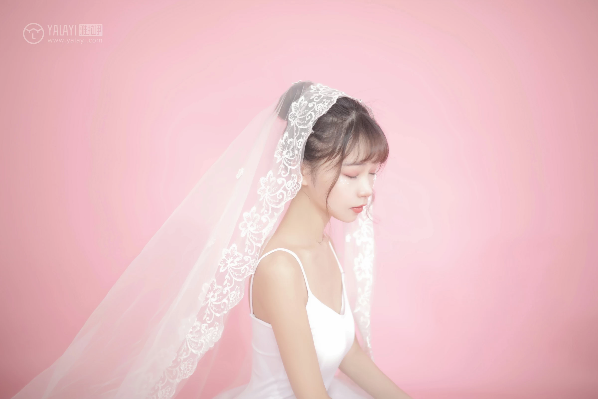 [YALAYI雅拉伊]No.303 花仙 花儿 白色镂空连衣裙与白色芭蕾舞裙性感私房写真集第6张