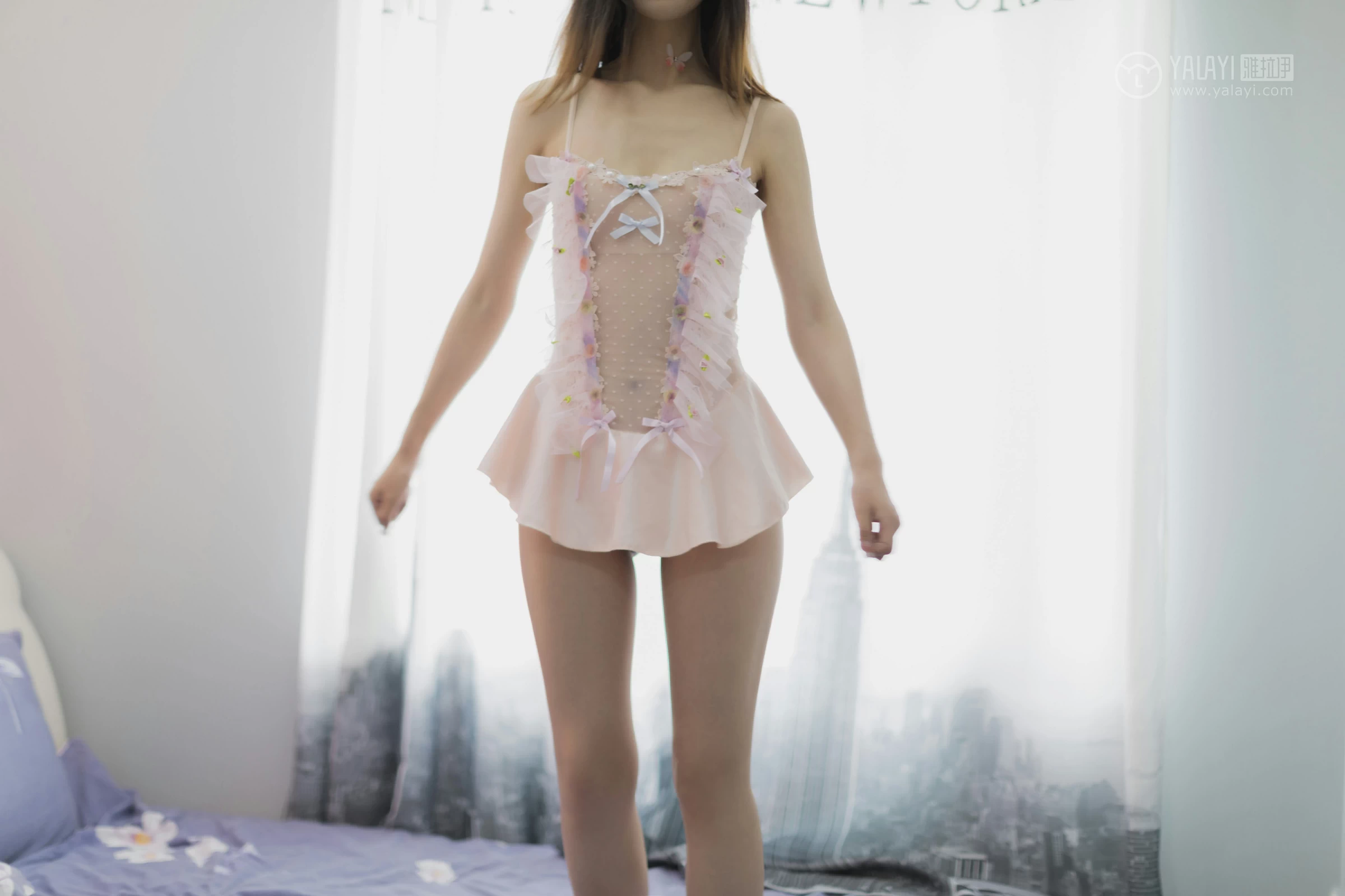 [YALAYI雅拉伊]No.311 花蝴蝶 高若童 粉色透视情趣内衣性感私房写真集第3张