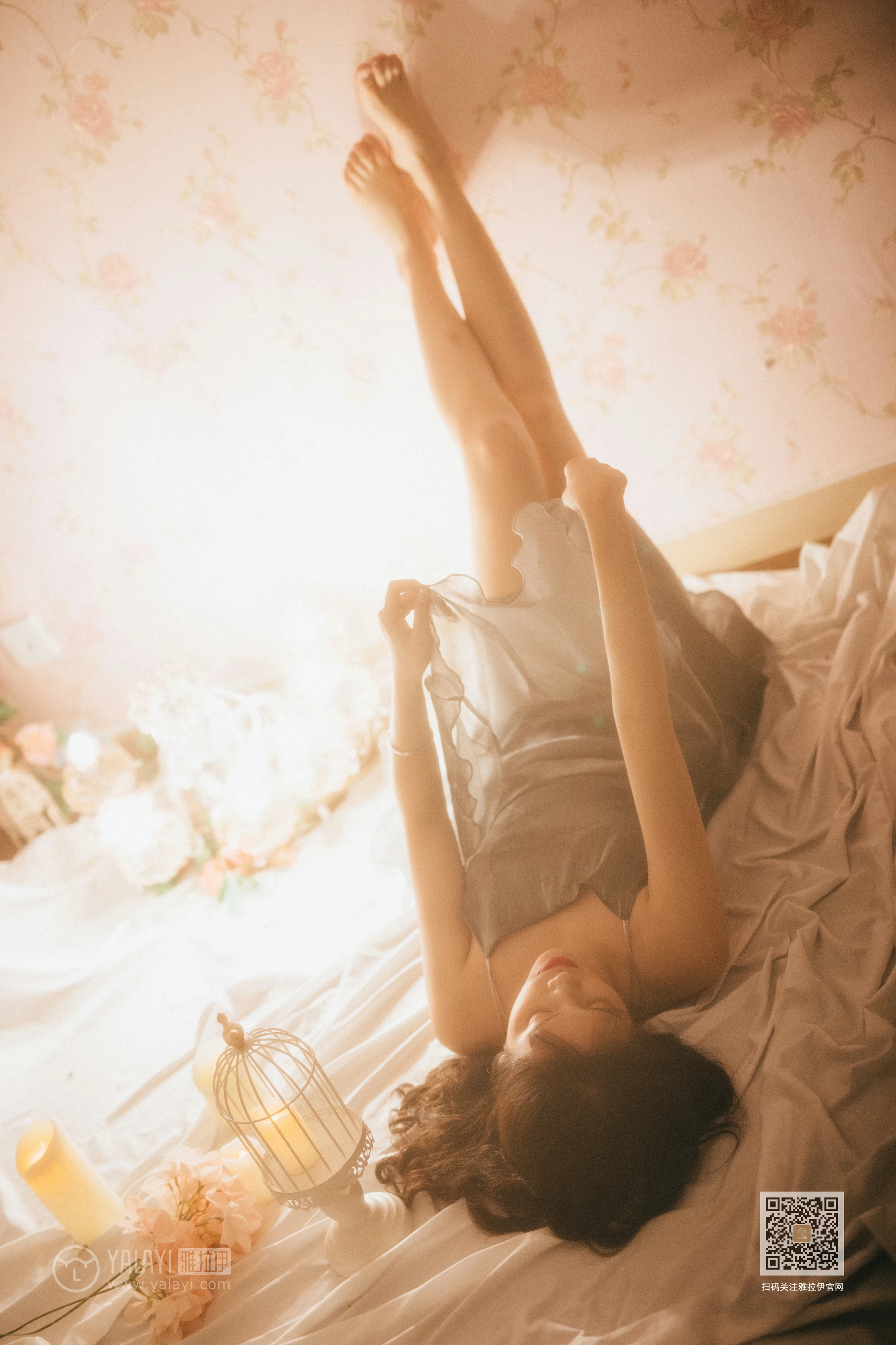[YALAYI雅拉伊]No.391 撩拨 静儿 白色透视蕾丝内衣加安全短裤性感私房写真集第12张