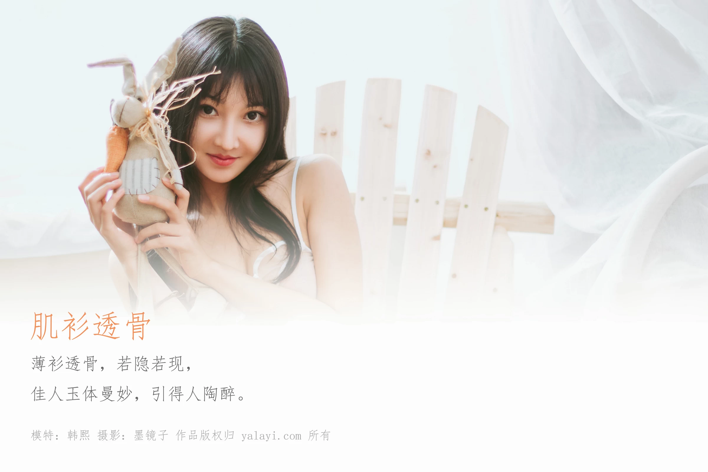 [YALAYI雅拉伊]Vol.489 肌衫透骨 韩熙 白色透视情趣内衣性感私房写真集第1张