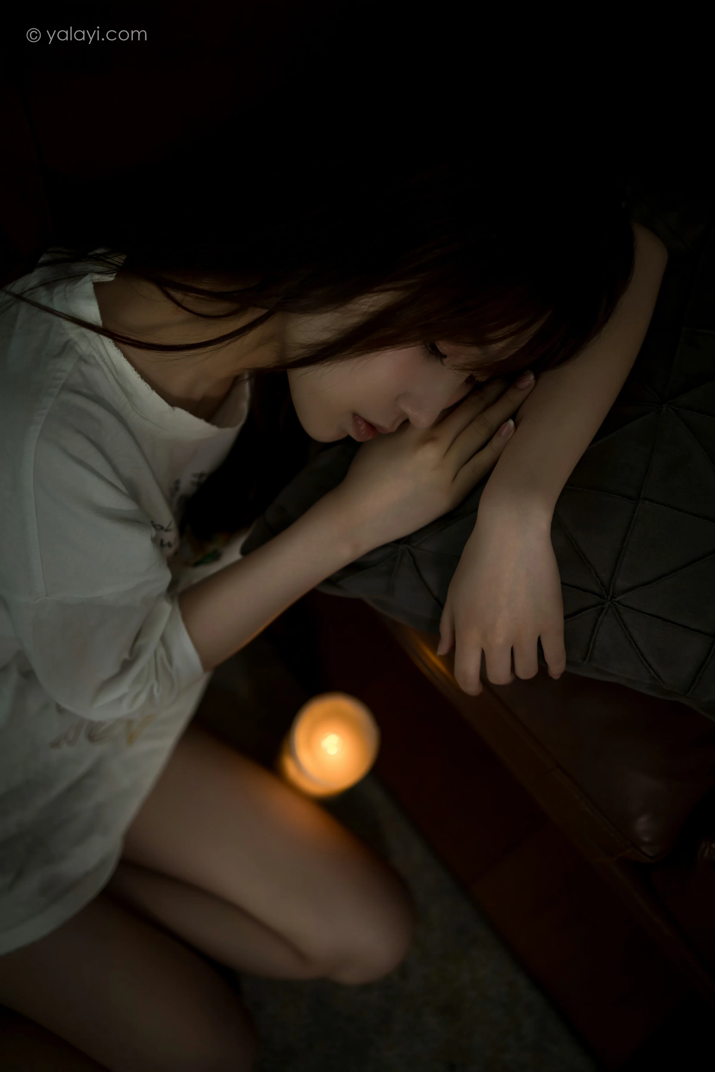 [YALAYI雅拉伊]NO.693 《好心分手》 小乔 白色连身短袖居家私房写真集第11张