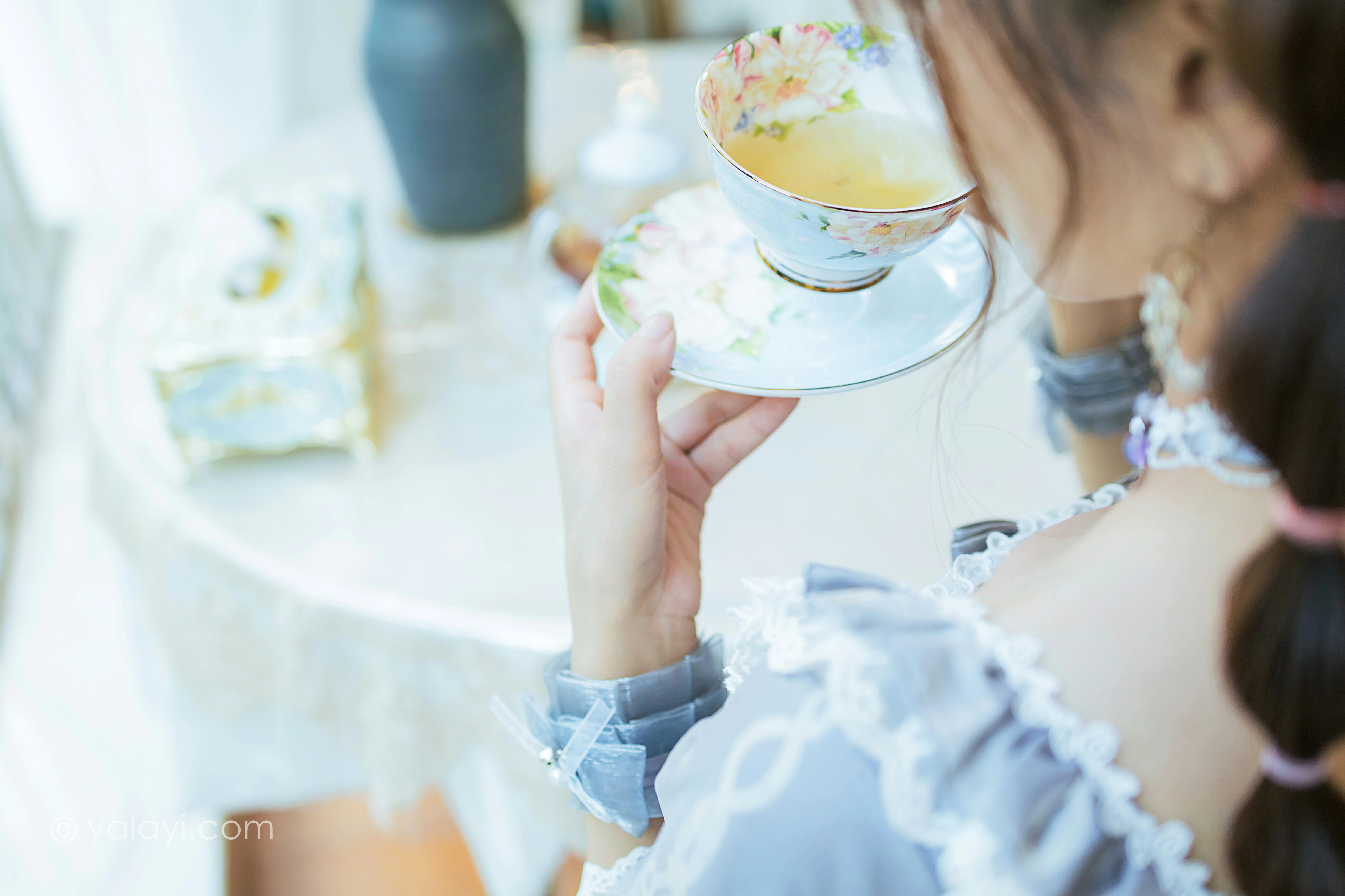 [YALAYI雅拉伊]NO.853 洛丽塔Lolita 程小蝶 淡蓝色连身制服裙清纯可爱私房写真集第13张