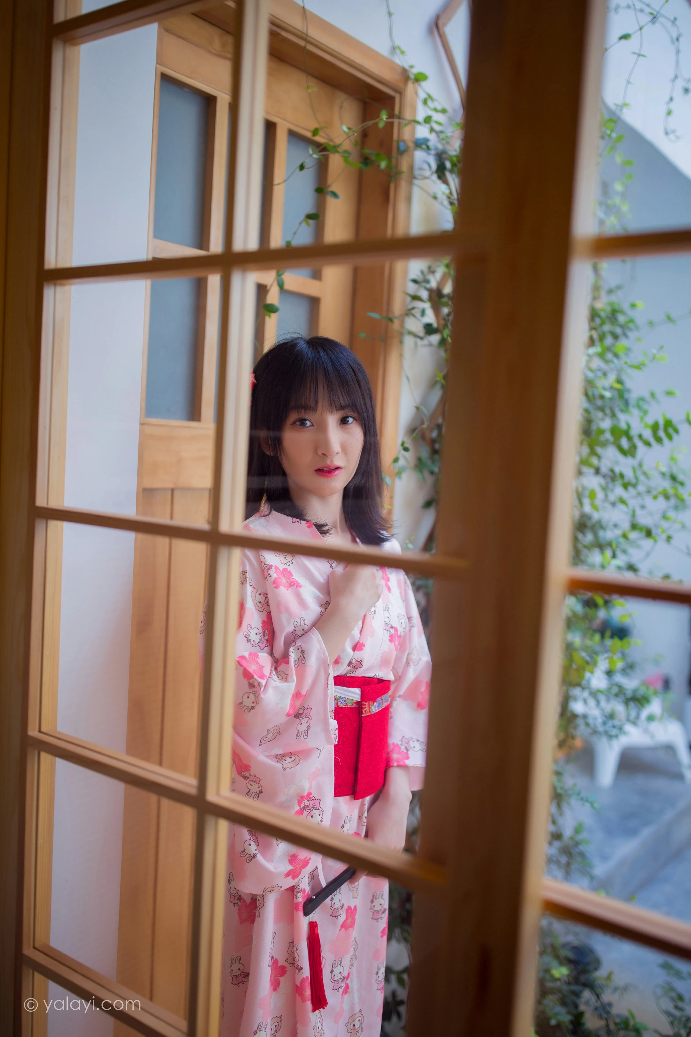 [YALAYI雅拉伊]NO.706 《樱花精灵》 落落 粉色和服性感私房写真集第7张