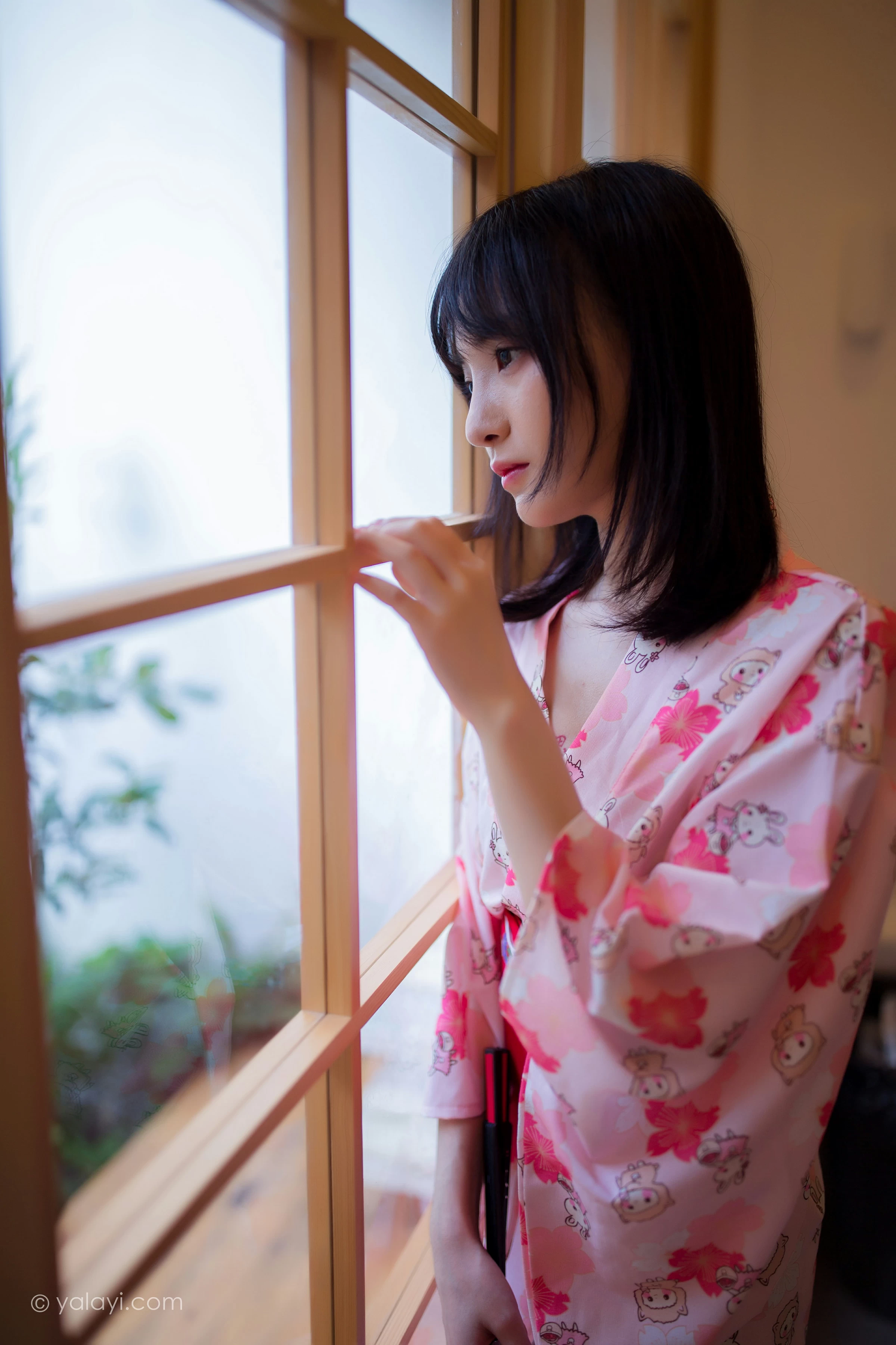 [YALAYI雅拉伊]NO.706 《樱花精灵》 落落 粉色和服性感私房写真集第15张