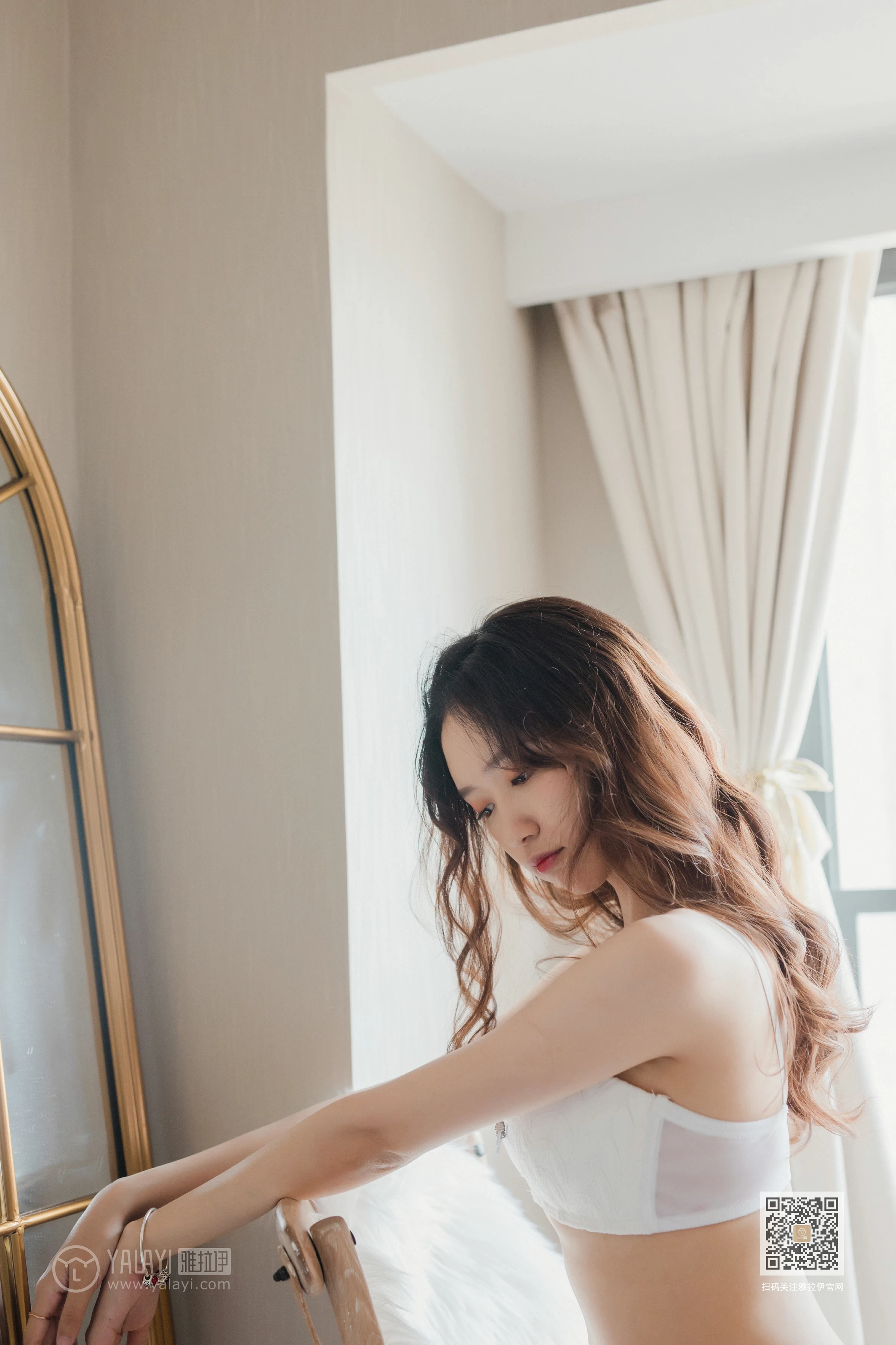 [YALAYI雅拉伊]Vol.467 专属下午茶 晓琳 白色蕾丝内衣性感私房写真集第11张