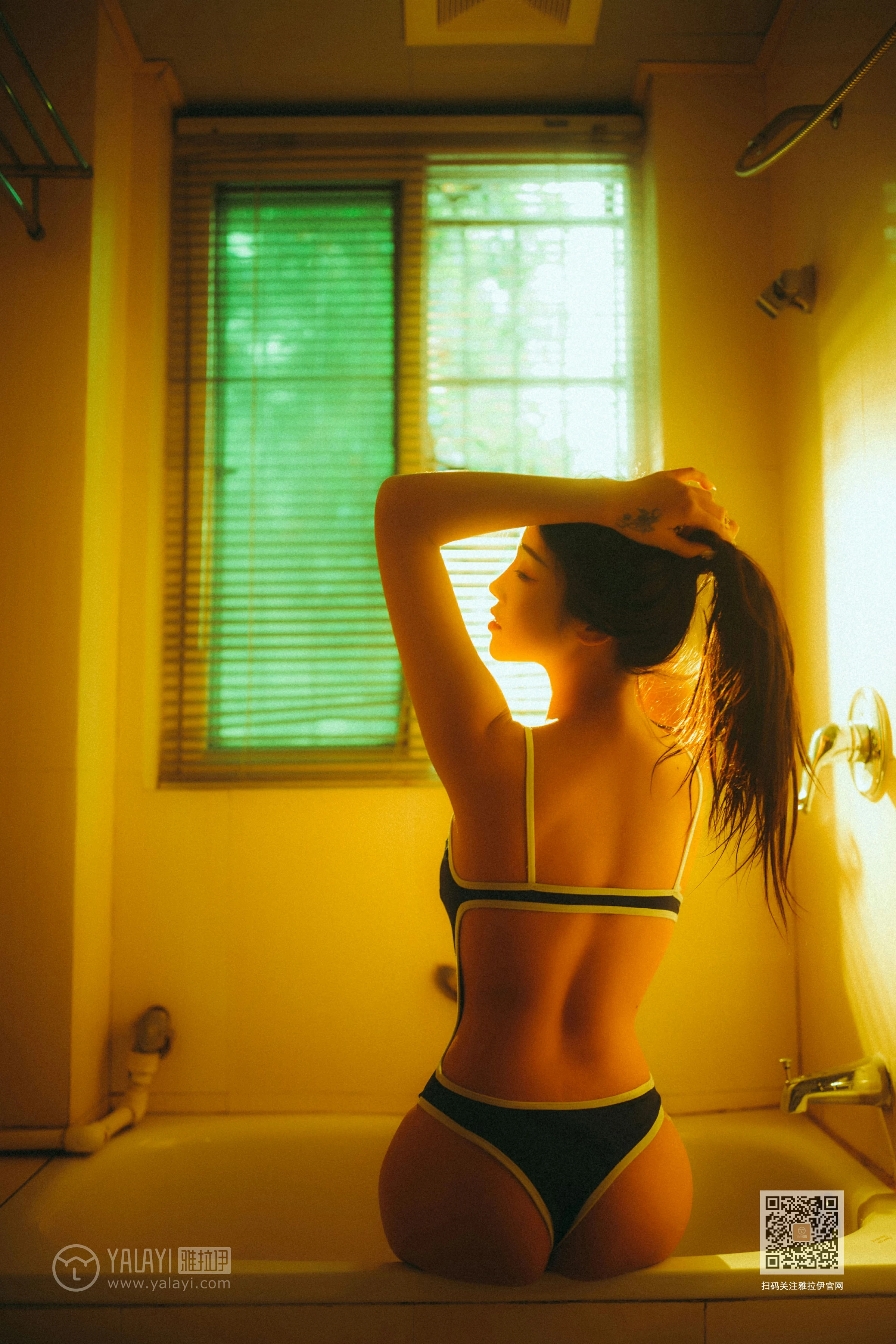 [YALAYI雅拉伊]NO.653 《枯涸之恋》 优优 蓝色连体比基尼泳装性感私房写真集第12张