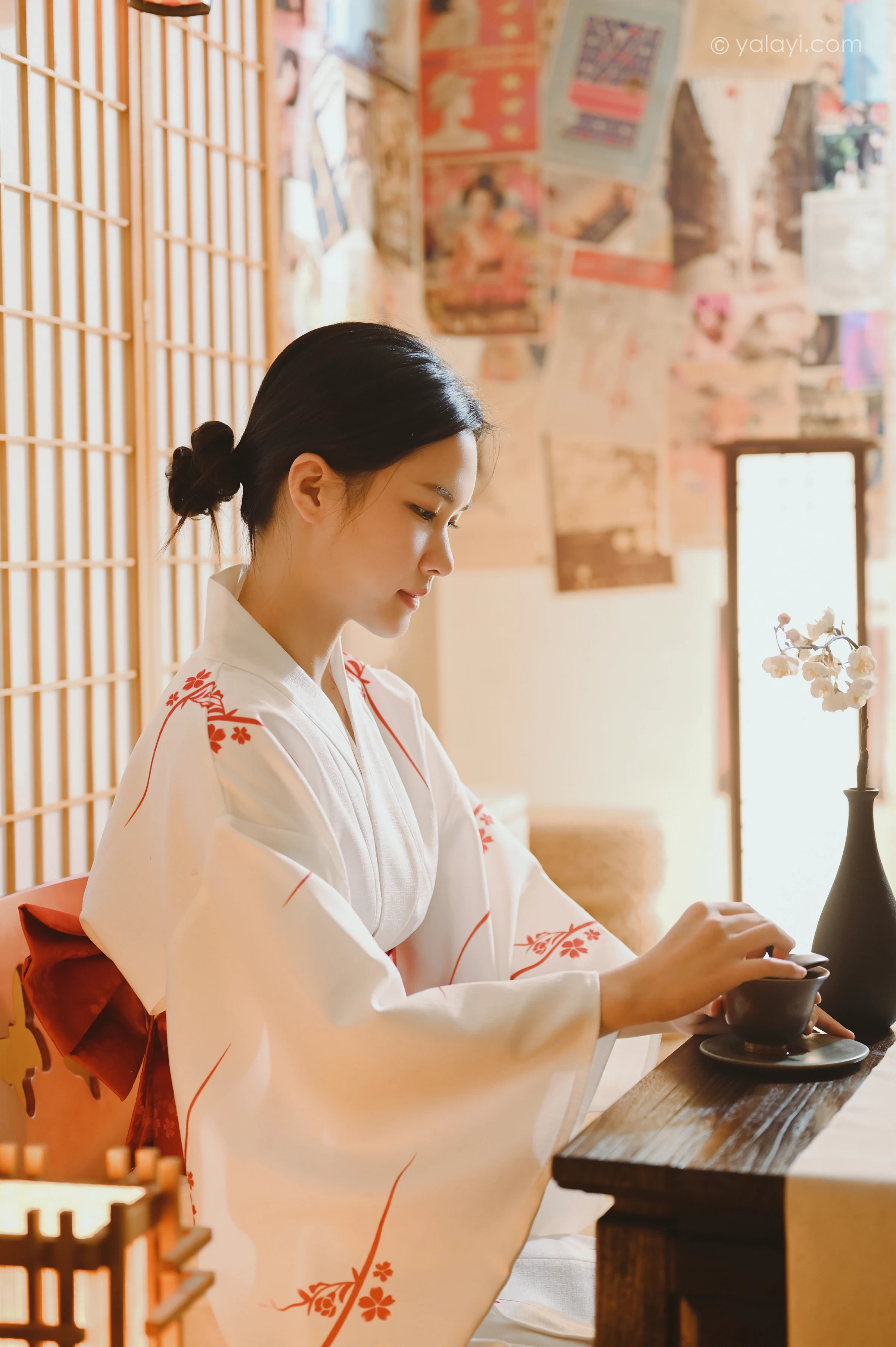 [YALAYI雅拉伊]NO.734 《和敬清寂》 方岚 白色和服性感私房写真集第1张