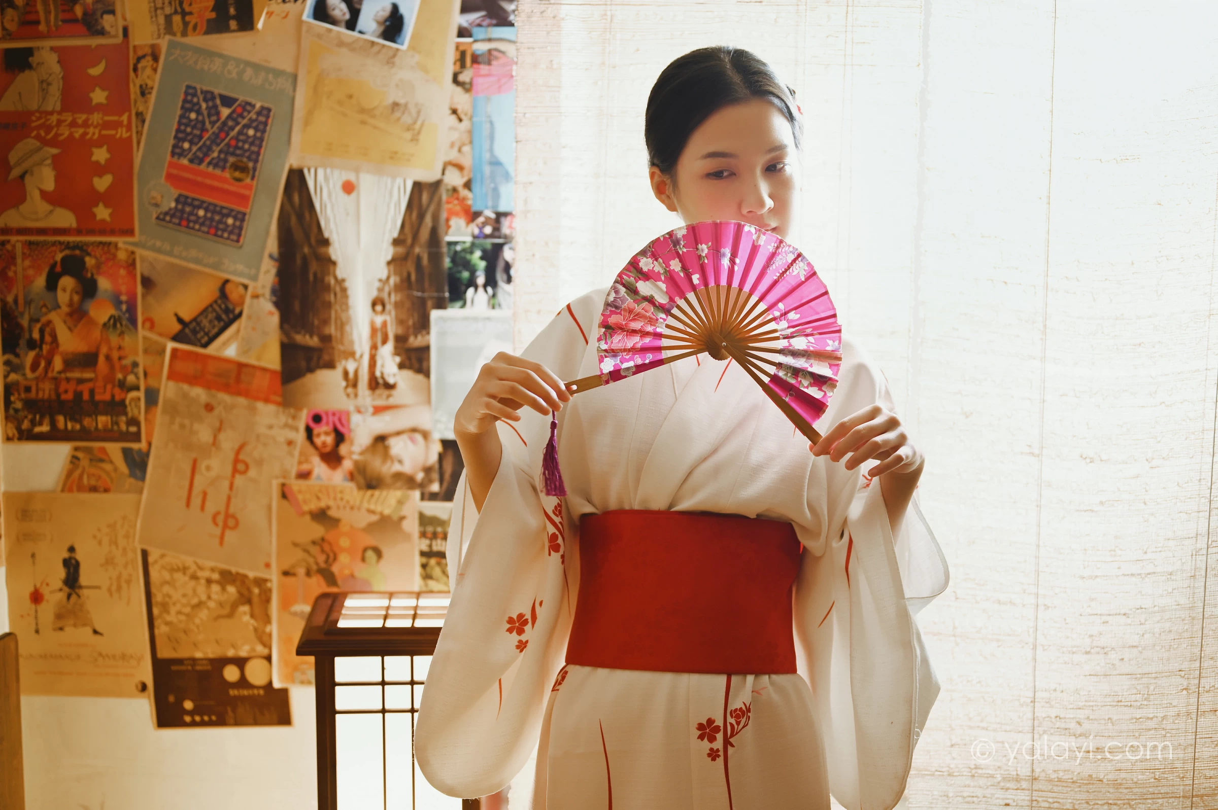 [YALAYI雅拉伊]NO.734 《和敬清寂》 方岚 白色和服性感私房写真集第5张