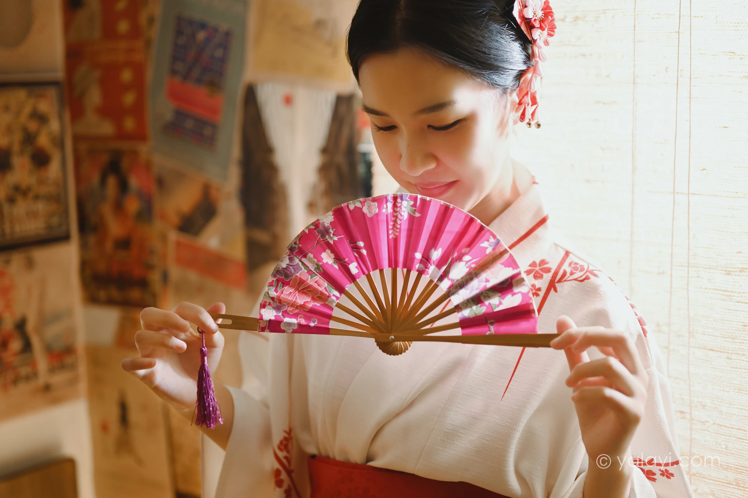 [YALAYI雅拉伊]NO.734 《和敬清寂》 方岚 白色和服性感私房写真集第6张