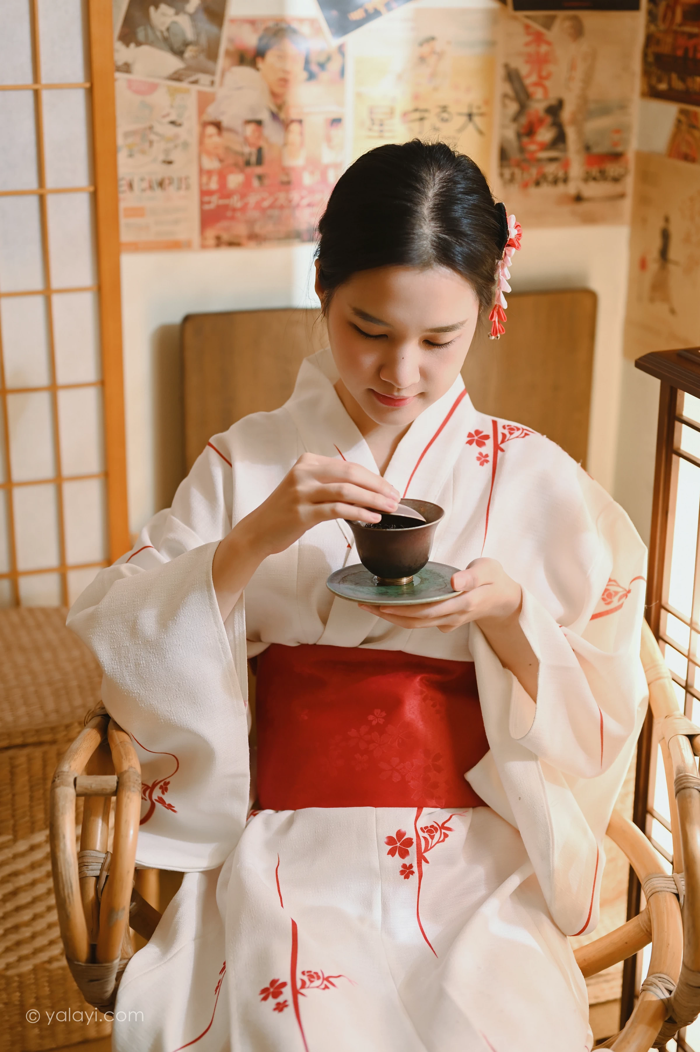 [YALAYI雅拉伊]NO.734 《和敬清寂》 方岚 白色和服性感私房写真集第12张