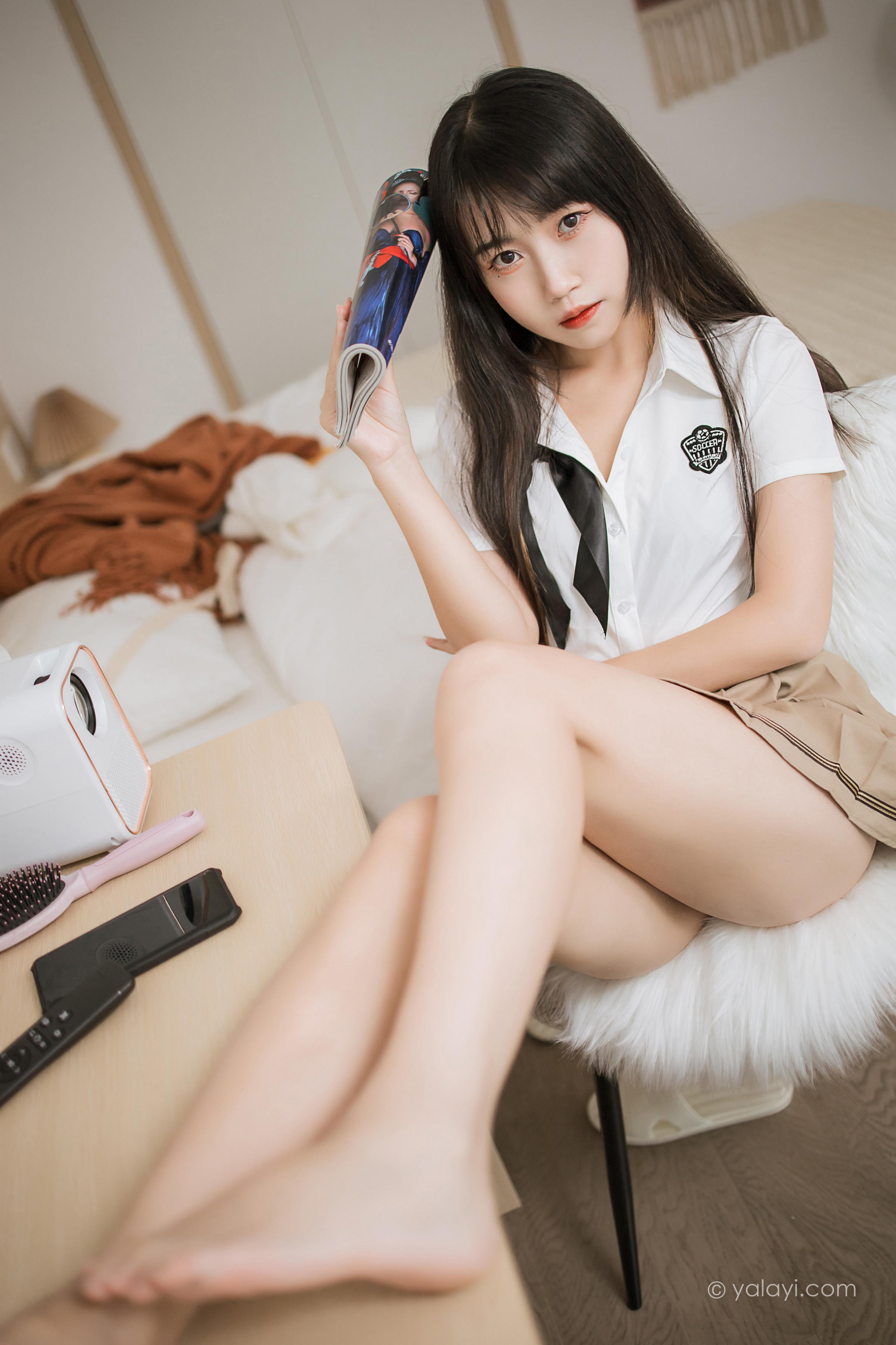 [YALAYI雅拉伊]2022.02.28 美丽多姿 弈思 日本高中女生制服性感私房写真集第7张