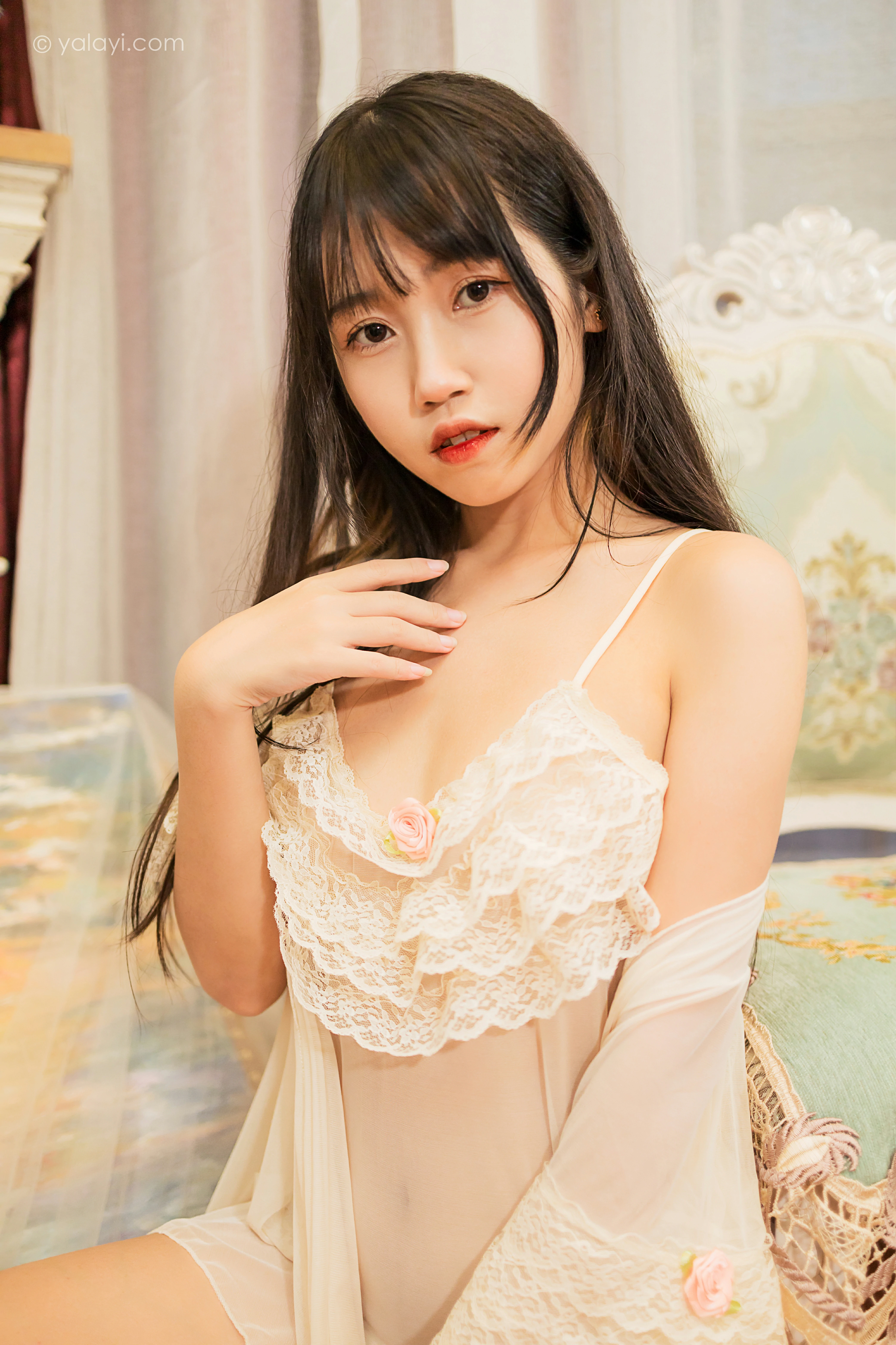 [YALAYI雅拉伊]NO.851 在意你 弈思 白色透视情趣内衣性感私房写真集第10张