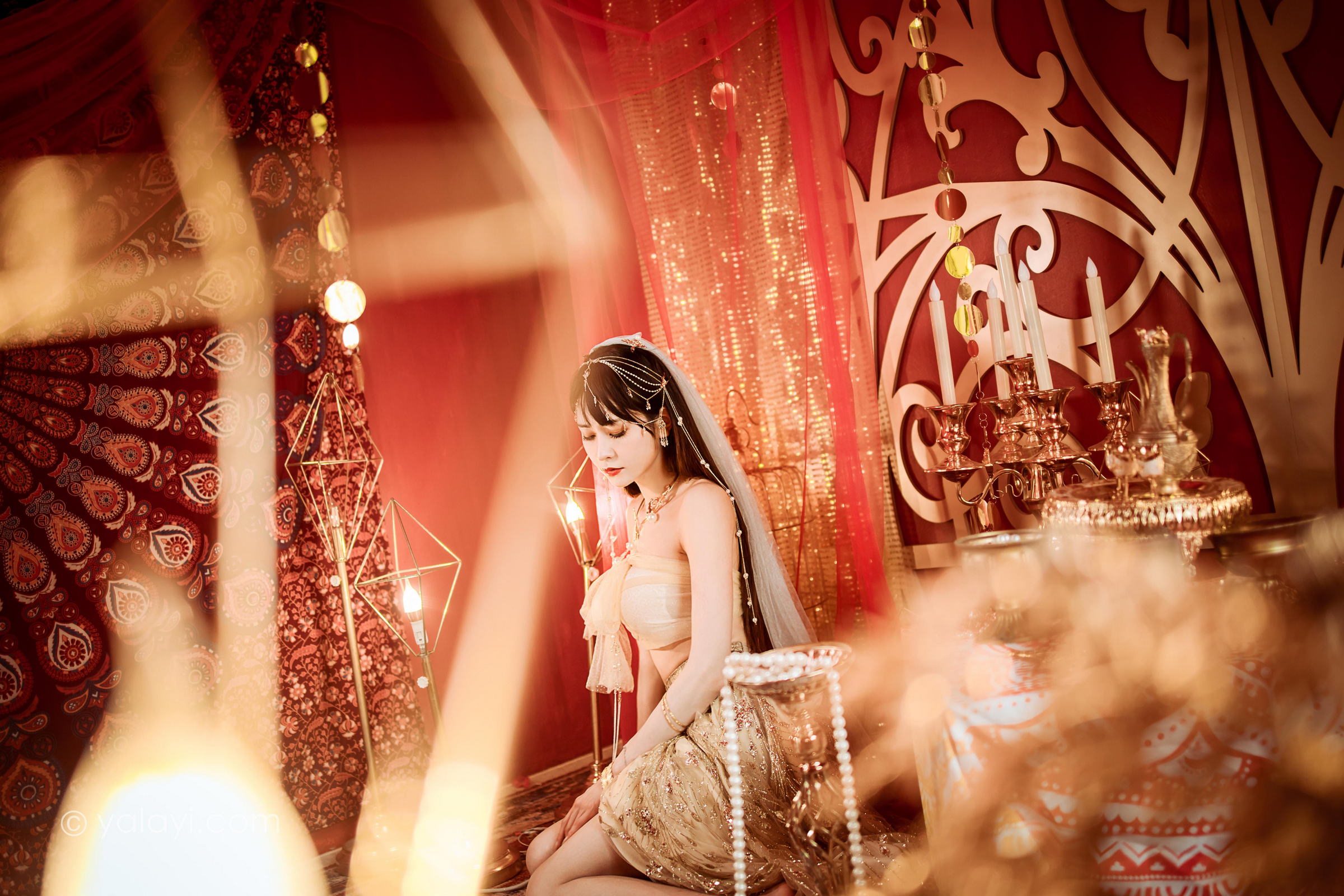 [YALAYI雅拉伊]2022.04.07 风铃公主 陈若冰 白色情趣舞裙加裹胸内衣性感私房写真集第12张