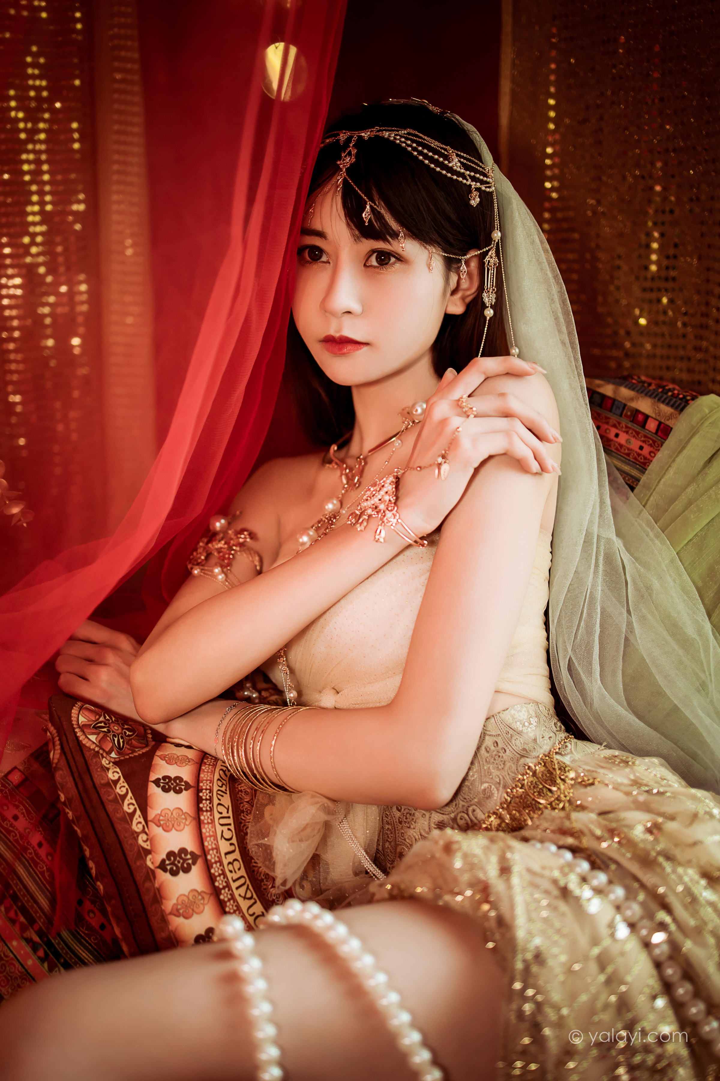 [YALAYI雅拉伊]2022.04.07 风铃公主 陈若冰 白色情趣舞裙加裹胸内衣性感私房写真集第7张