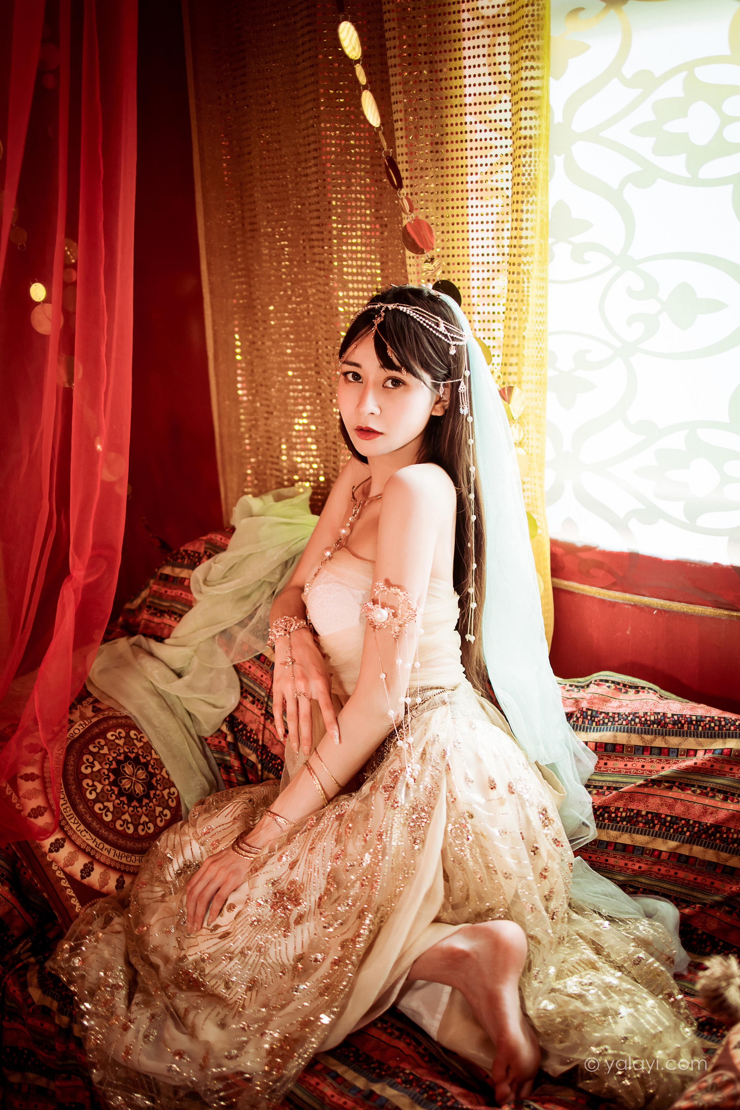 [YALAYI雅拉伊]2022.04.07 风铃公主 陈若冰 白色情趣舞裙加裹胸内衣性感私房写真集第7张