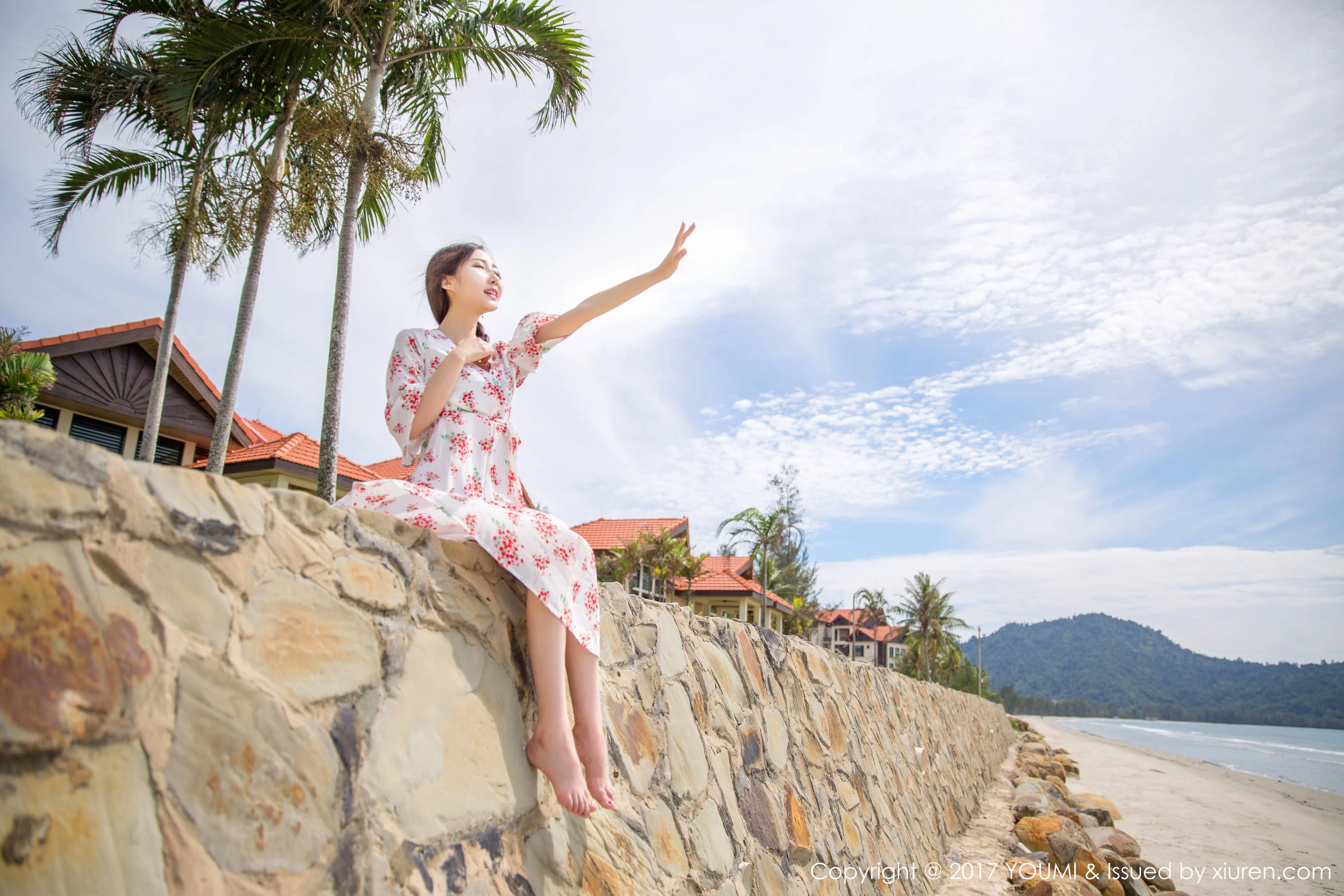  Yumi-尤美《伫立在海边的唯美仙子》 尤蜜荟YouMi Vol.030第14张