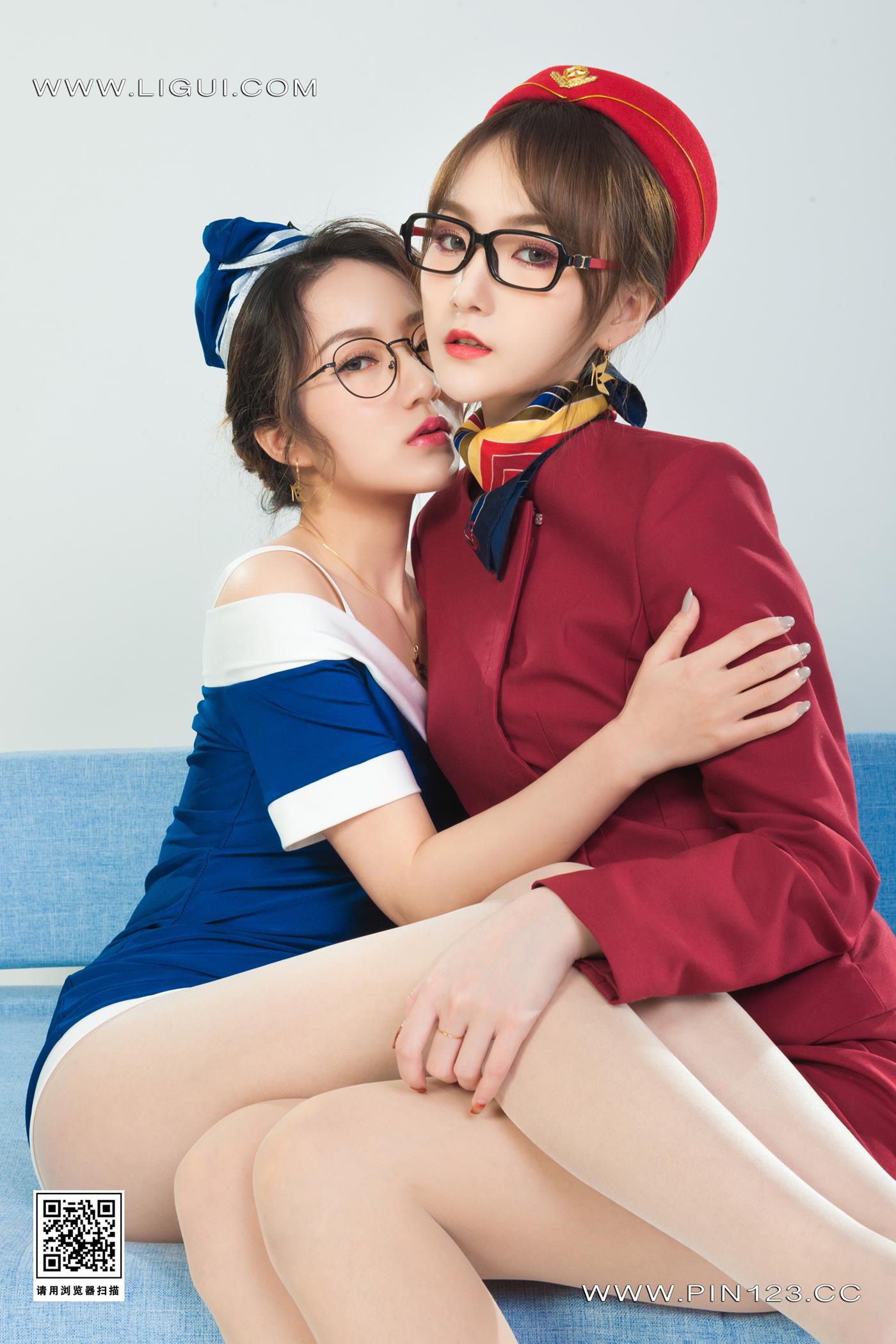 [Ligui丽柜]2022.11.11 双生花-空中丝欲 汐汐＆心心第2张