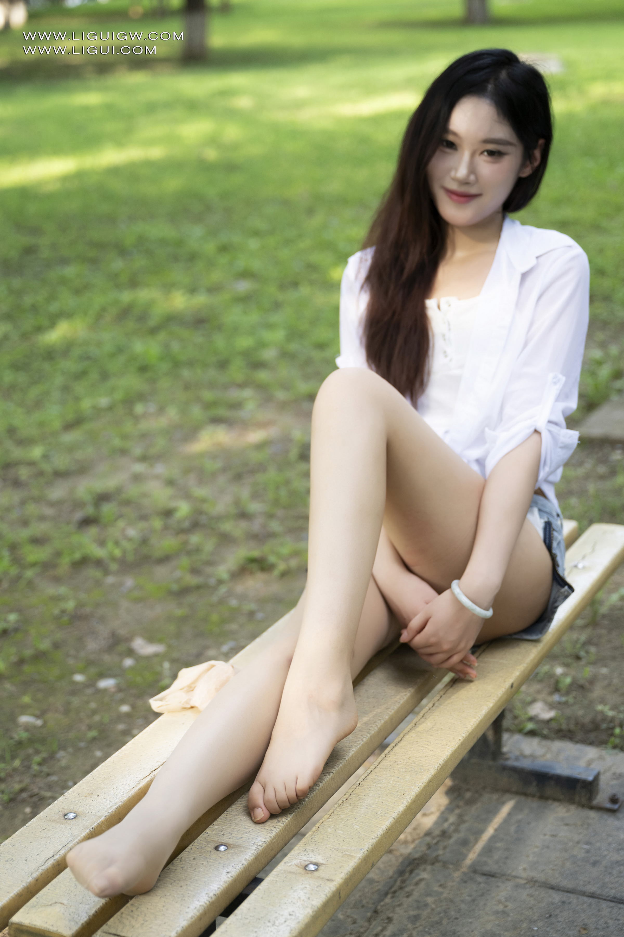 [Ligui丽柜] 2025.11.14 白纱透肤林中漫游 昆昆第6张